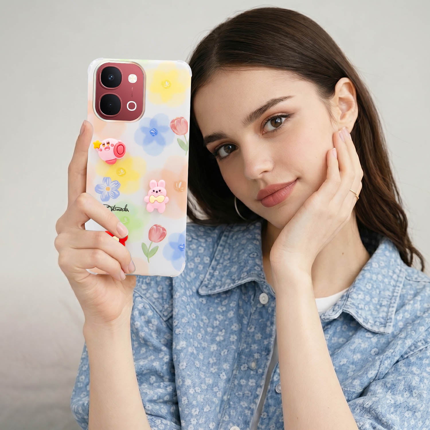 For Vivo Y31T 5G Back Cover Case (3D Cute Cartoons | Hard Back Side Soft | Matte Premium Finish | HD Printing)