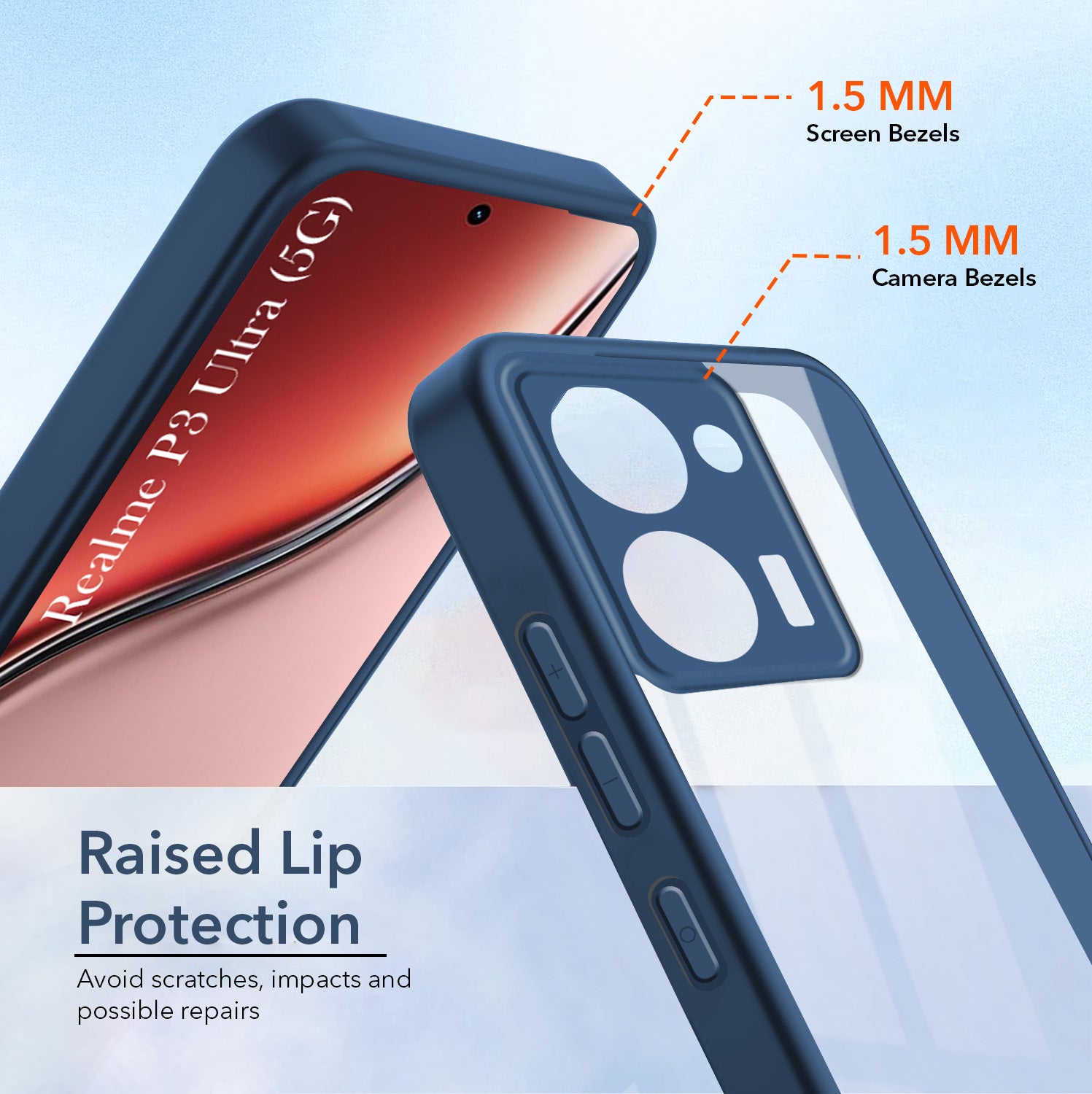 For Realme P3 Ultra Back Cover Case Ultra-Hybrid (Lifetime Anti Yellow | Anti Scratch | Crystal Clear Shockproof)