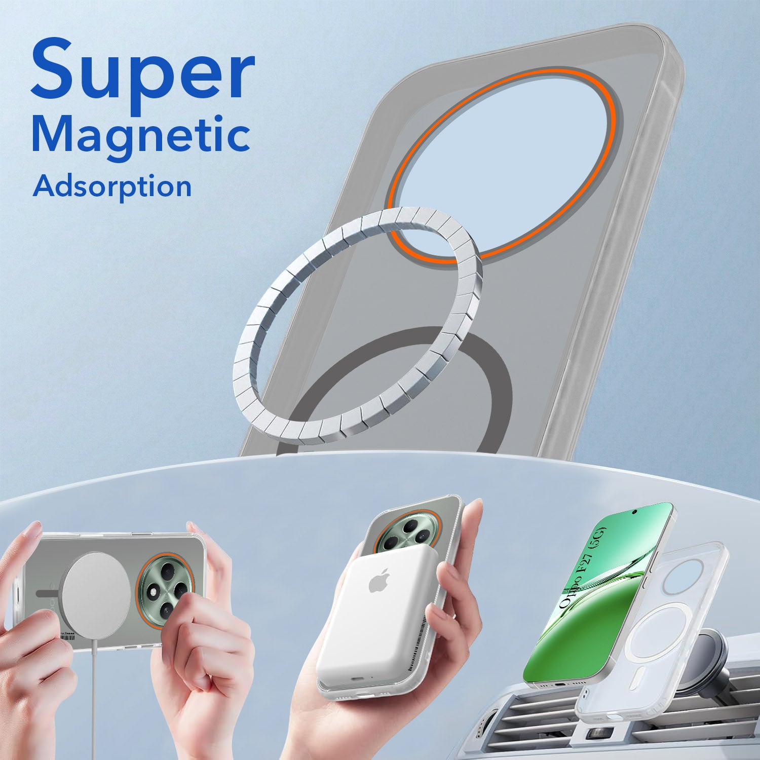 For Oppo F27 5G Back Cover Case (Soft Touch | Camera Bump Protection | MagSafe Compatible | Matte Finish)