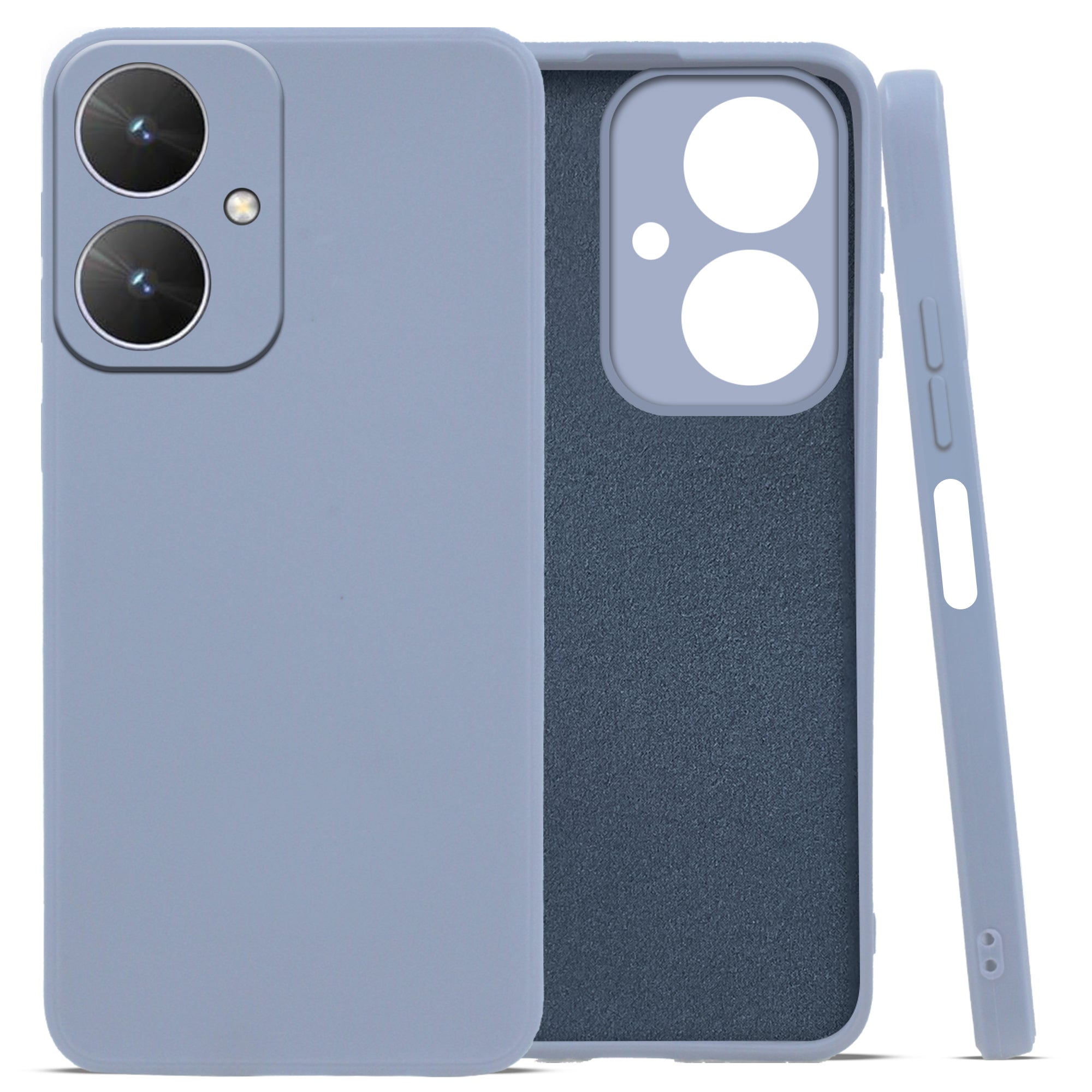 For Xiaomi Redmi 13C 5G Back Cover Case (Matte Finish Silicone with Inside Fiber Cloth)