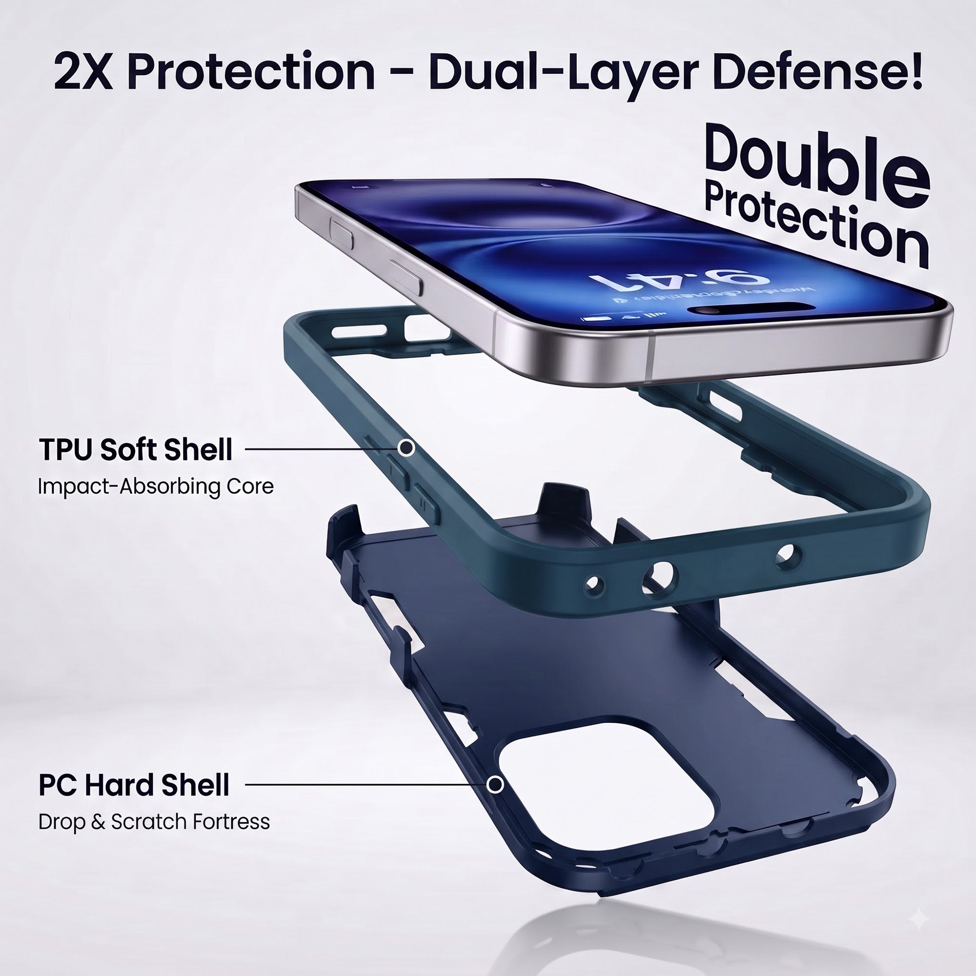 For Vivo Y11 | Vivo Y21 5G Back Cover Case (Slim Hybrid Armor | Shockproof Camera Protection | Rugged Dual Layer)
