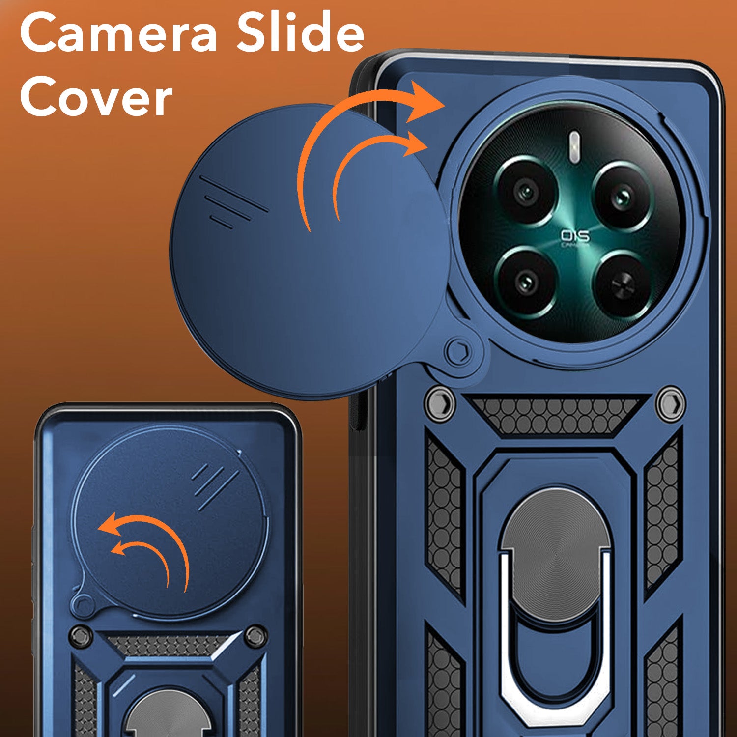 For Realme 12 Plus Back Case Cover (Hybrid Dual Armor Polycarbonate)