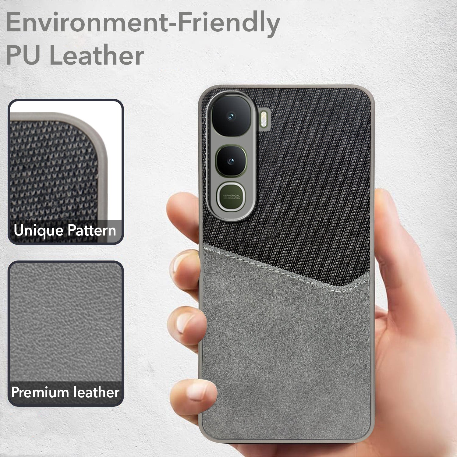 For Vivo Y400 Back Cover Case (Dual PU Leather Stitch | Professional Minimalist | Soft and Flexible)