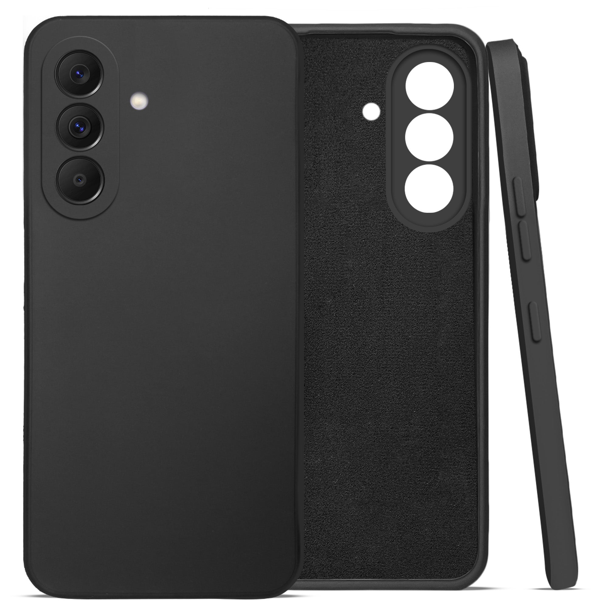 For Samsung Galaxy A57 5G Back Cover Case (Matte Finish Silicone with Inside Fiber cloth)