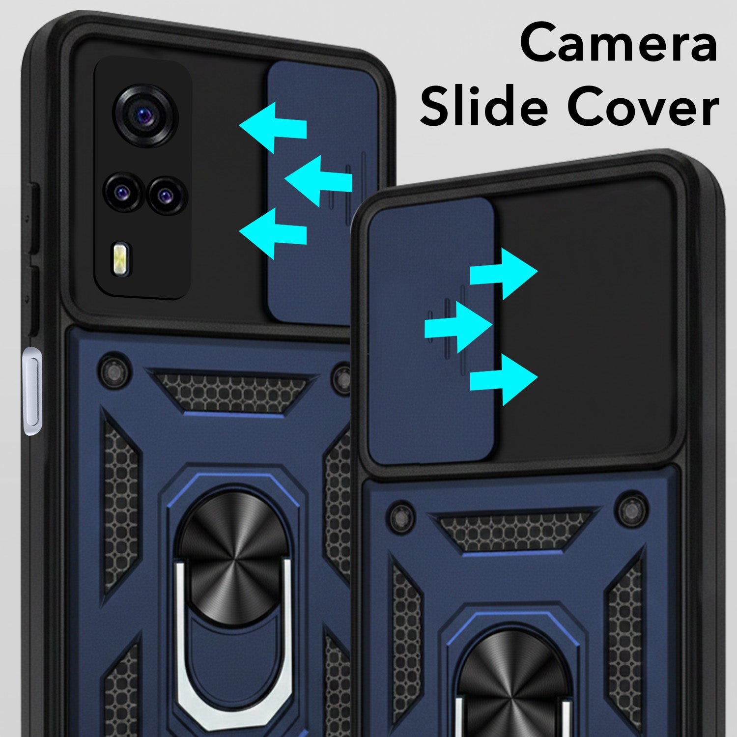 For Vivo Y51 (2020) Back Cover Case (Hybrid Dual Armor Polycarbonate)