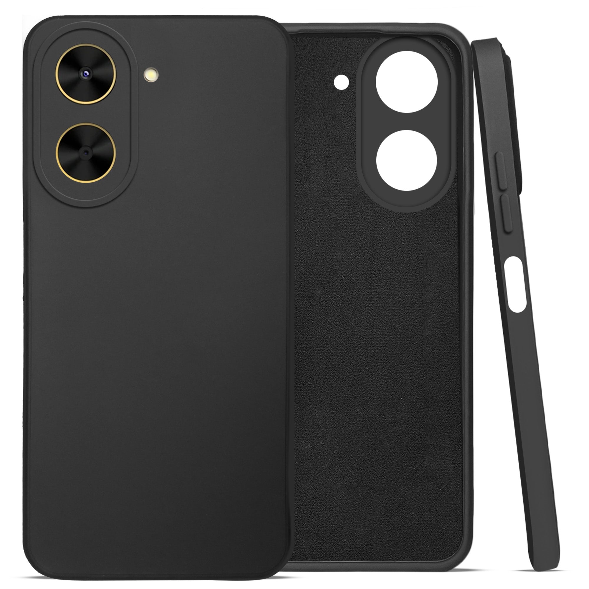 For Redmi A5 4G Back Cover Case (Matte Finish Silicone with Inside Fiber Cloth)