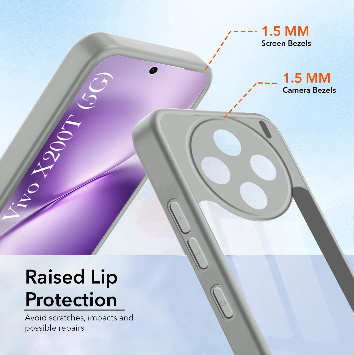 For Vivo X200T Back Cover Case Ultra-Hybrid (Lifetime Anti Yellow | Anti Scratch | Crystal Clear Shockproof)
