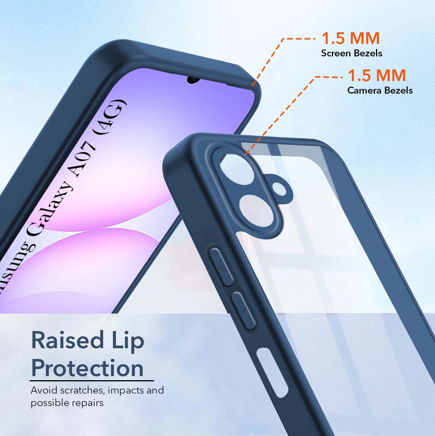 For Samsung Galaxy A07 4G Back Cover Case Ultra-Hybrid (Lifetime Anti Yellow | Anti Scratch | Crystal Clear Shockproof)