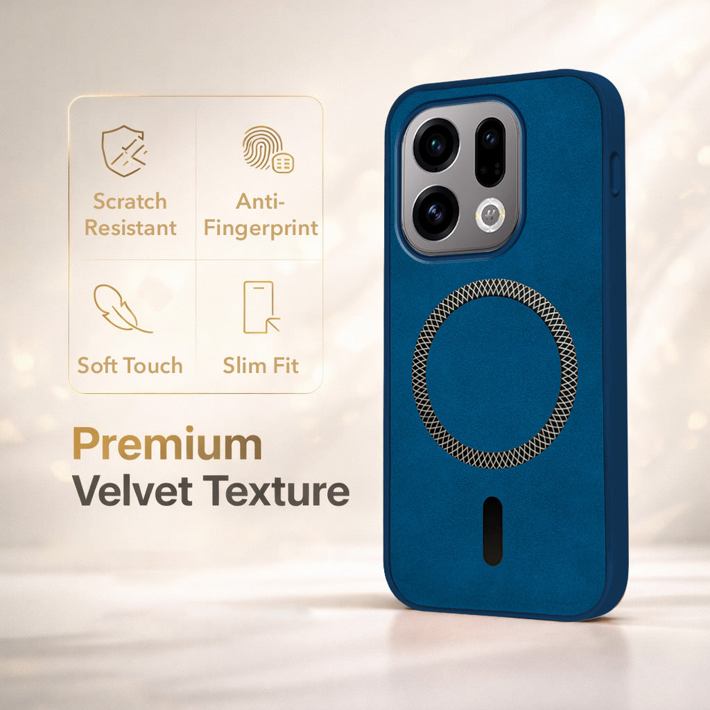 For Oppo Find X9 | Oppo Find X9s Back Cover Case Leather Finish (MagSafe Compatible Wireless Charging | Soft Touch | Camera Bump Protection)