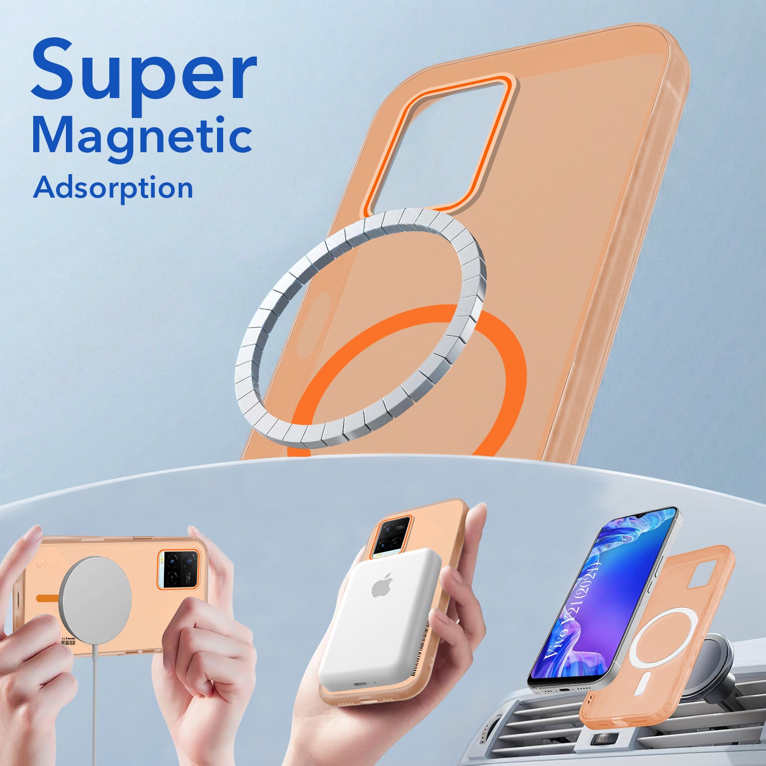 For Vivo Y21 2021 Back Cover Case (Soft Touch | Camera Bump Protection | MagSafe Compatible | Matte Finish)