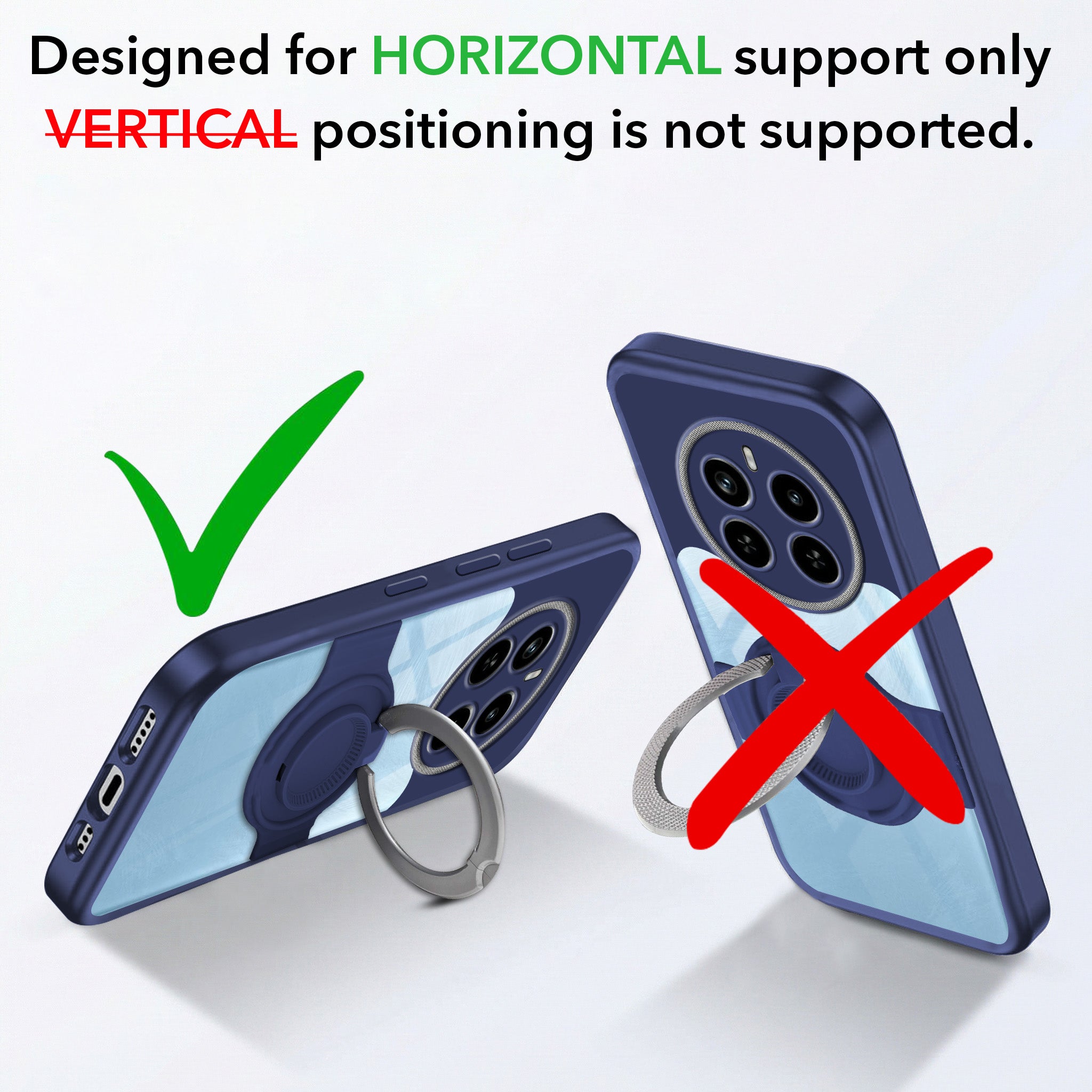 For Realme P1 5G Back Cover Case with stand (Built-in Ring Holder Kickstand | Lifetime Anti Yellow | Camera Protection)