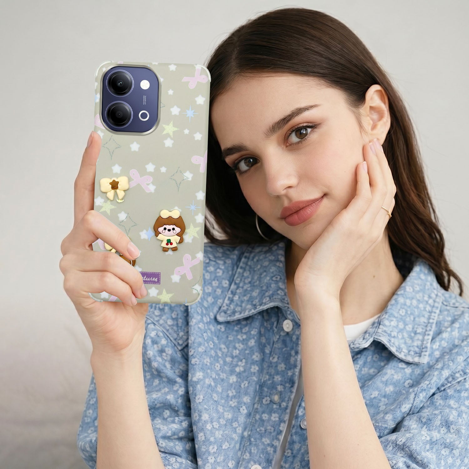 For Vivo iQOO Z11 Lite Back Cover Case (3D Cute Cartoons | Hard Back Side Soft | Matte Premium Finish | HD Printing)