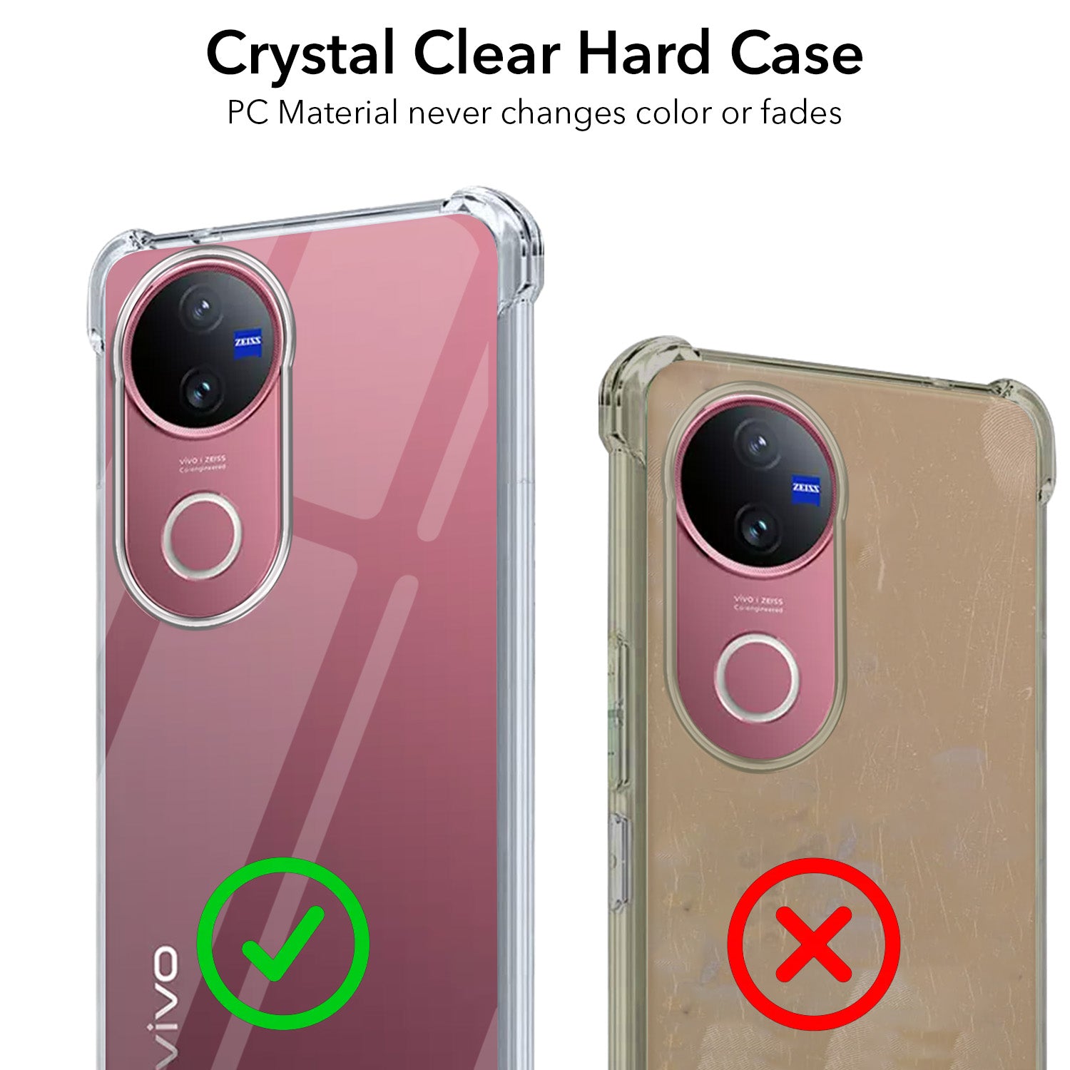 For Vivo V50 | Vivo V50e Back Cover  Shockproof Crystal-Clear (Drop & Camera Protection | Hard Polycarbonate)