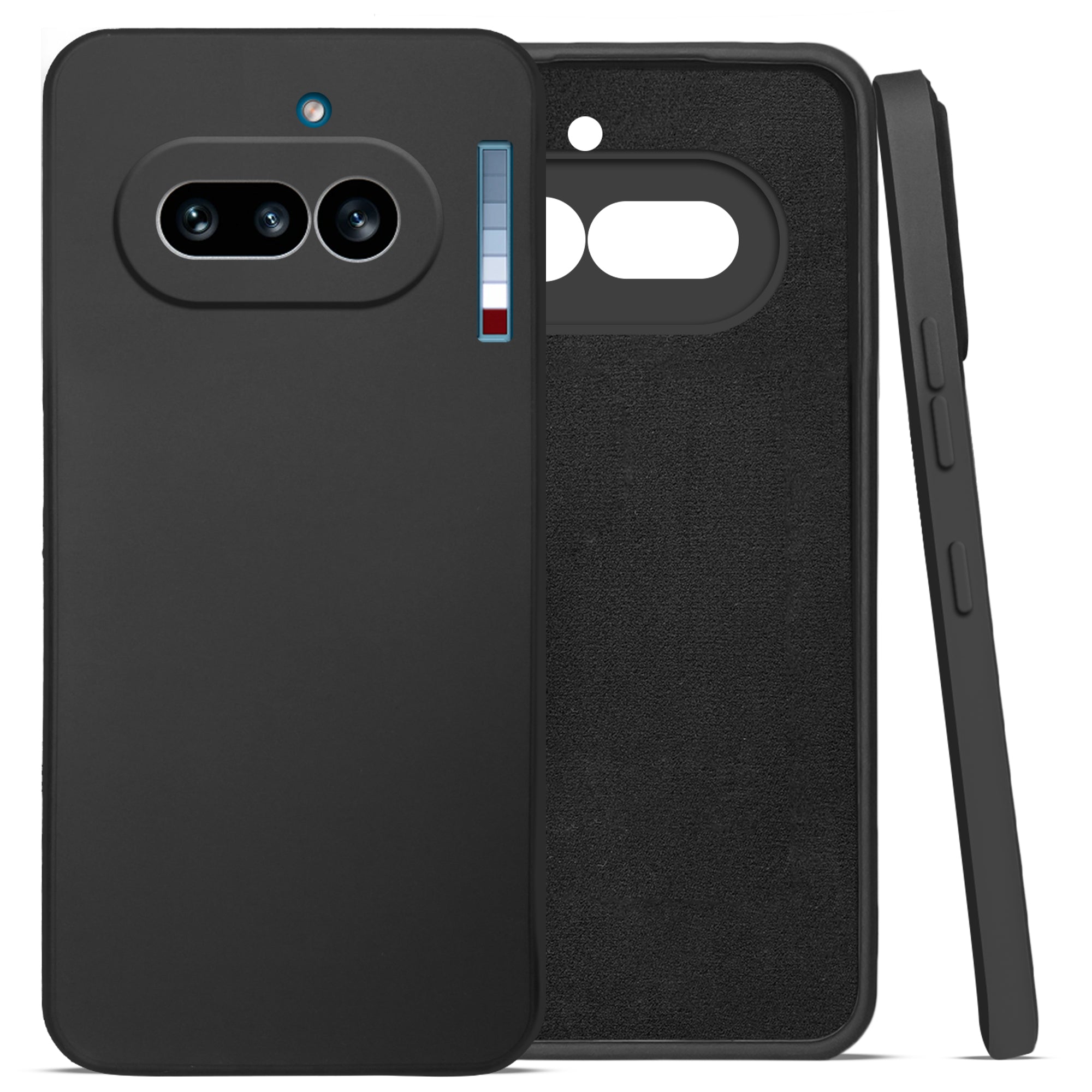 For Nothing Phone 4A 5G Back Cover Case (Matte Finish Silicone with Inside Fiber cloth)