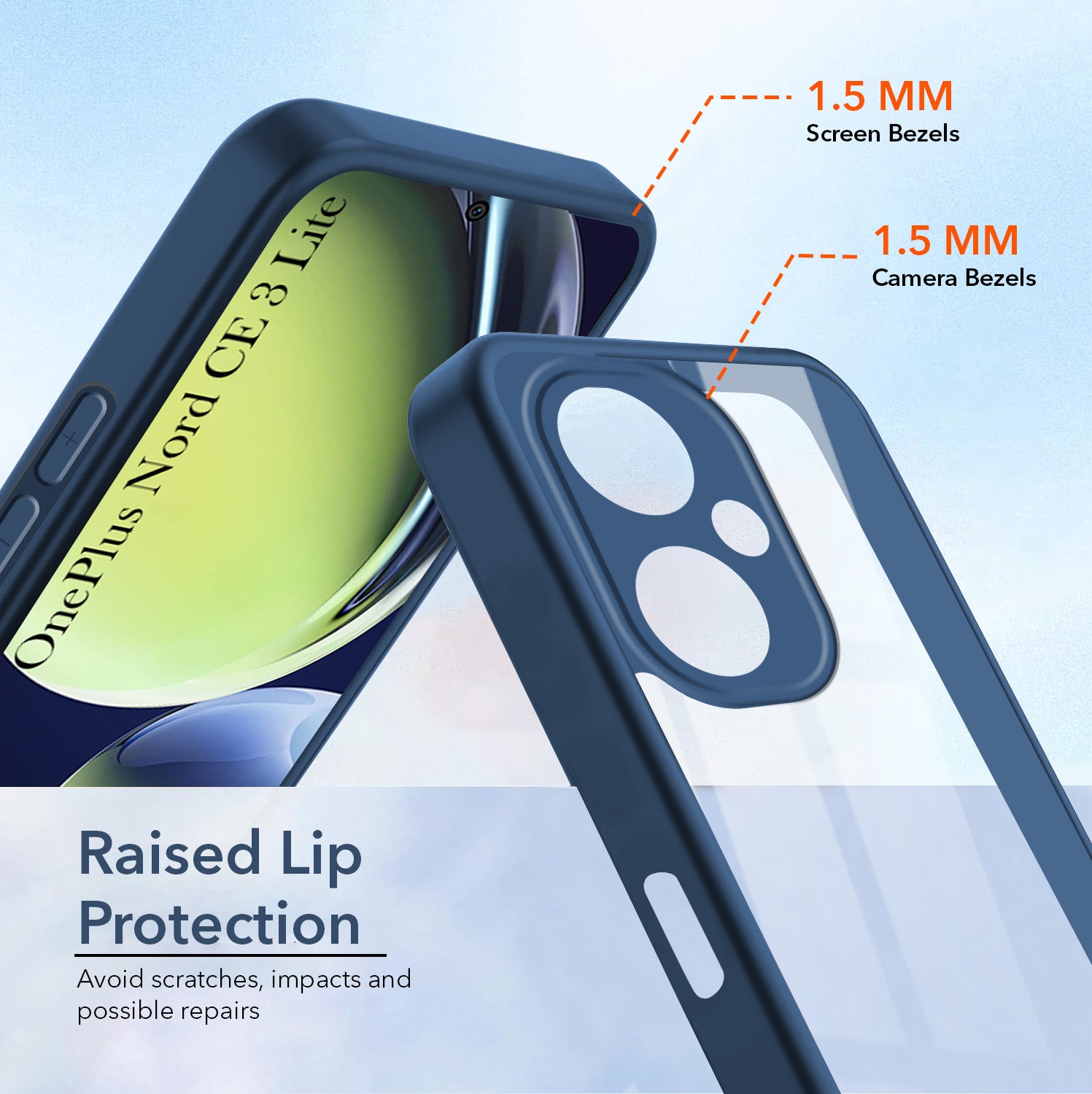 For OnePlus Nord CE 3 Lite Back Cover Case Ultra-Hybrid (Lifetime Anti Yellow | Anti Scratch | Crystal Clear Shockproof)