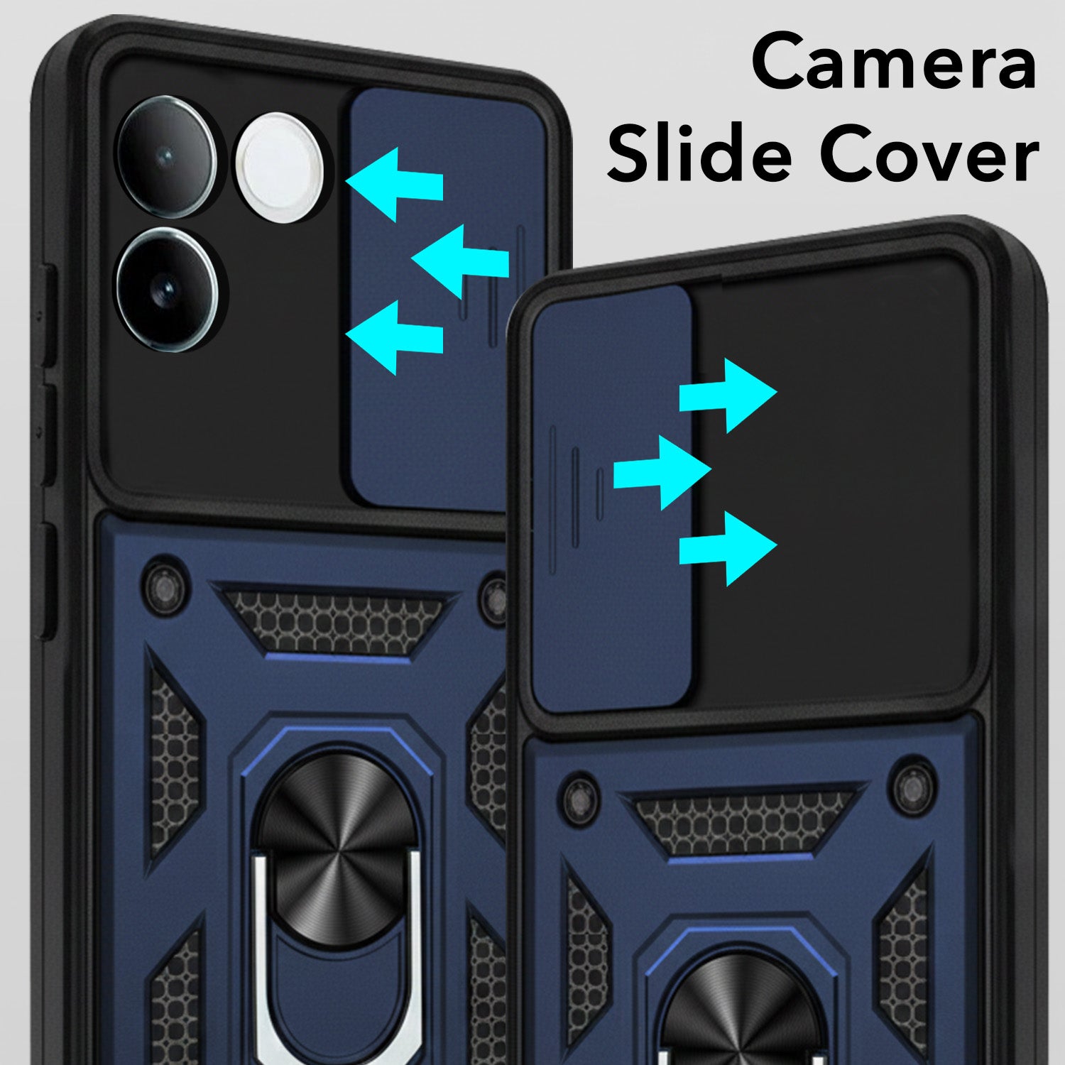 For Vivo iQOO Z7 Pro Back Cover Case (Hybrid Dual Armor Polycarbonate)