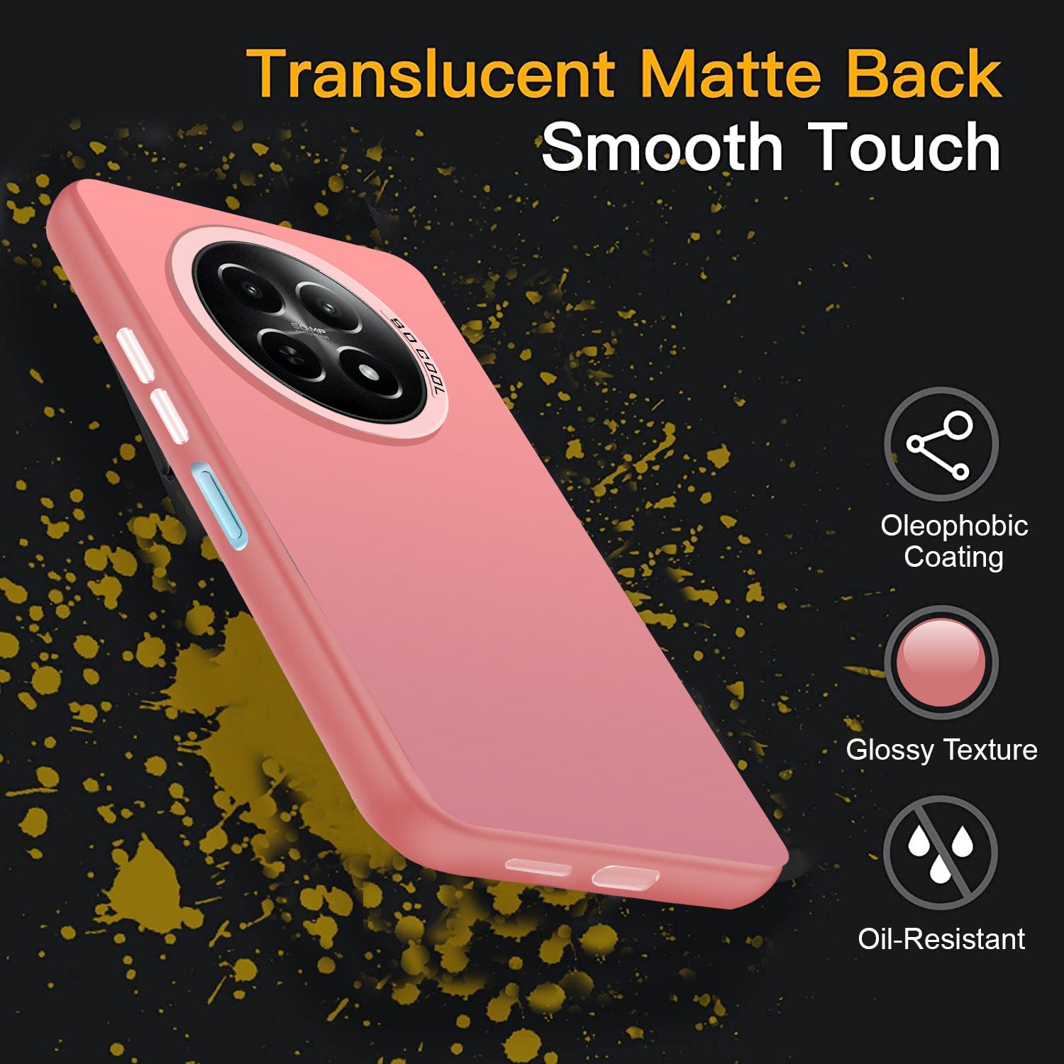 For Realme 12 | Realme 12X Hard Back Cover Case (Velvet Touch | Professional Glossy Finish | Camera Protection Bump)