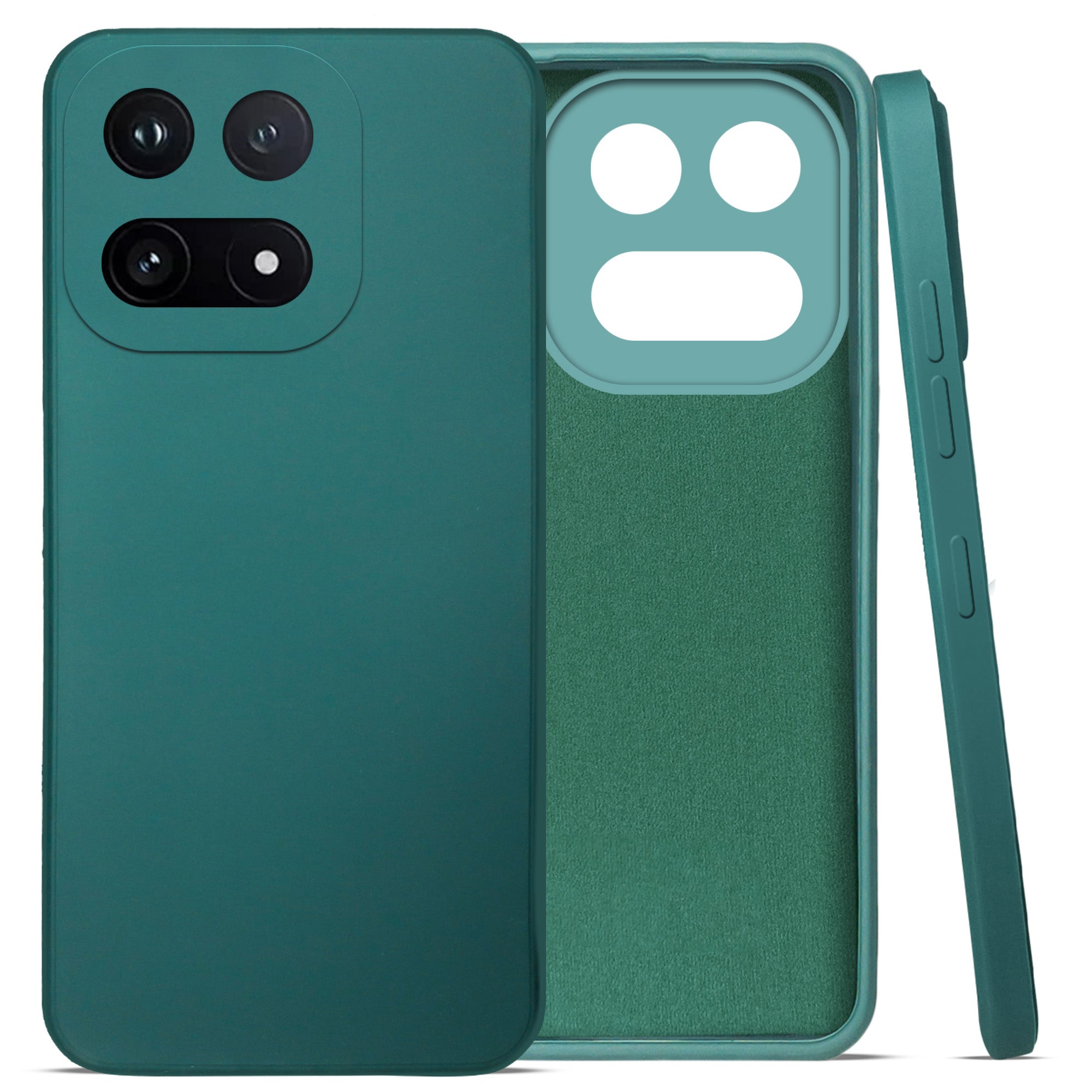 For Vivo iQOO 15 5G Back Cover Case (Matte Finish Silicone with Inside Fiber cloth)