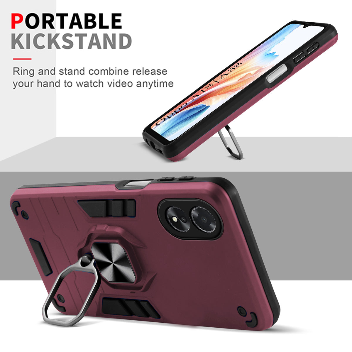 For Oppo A38 | Oppo A18 Back Cover Case (Shockproof Polycarbonate Dual Layer Hybrid Armor)