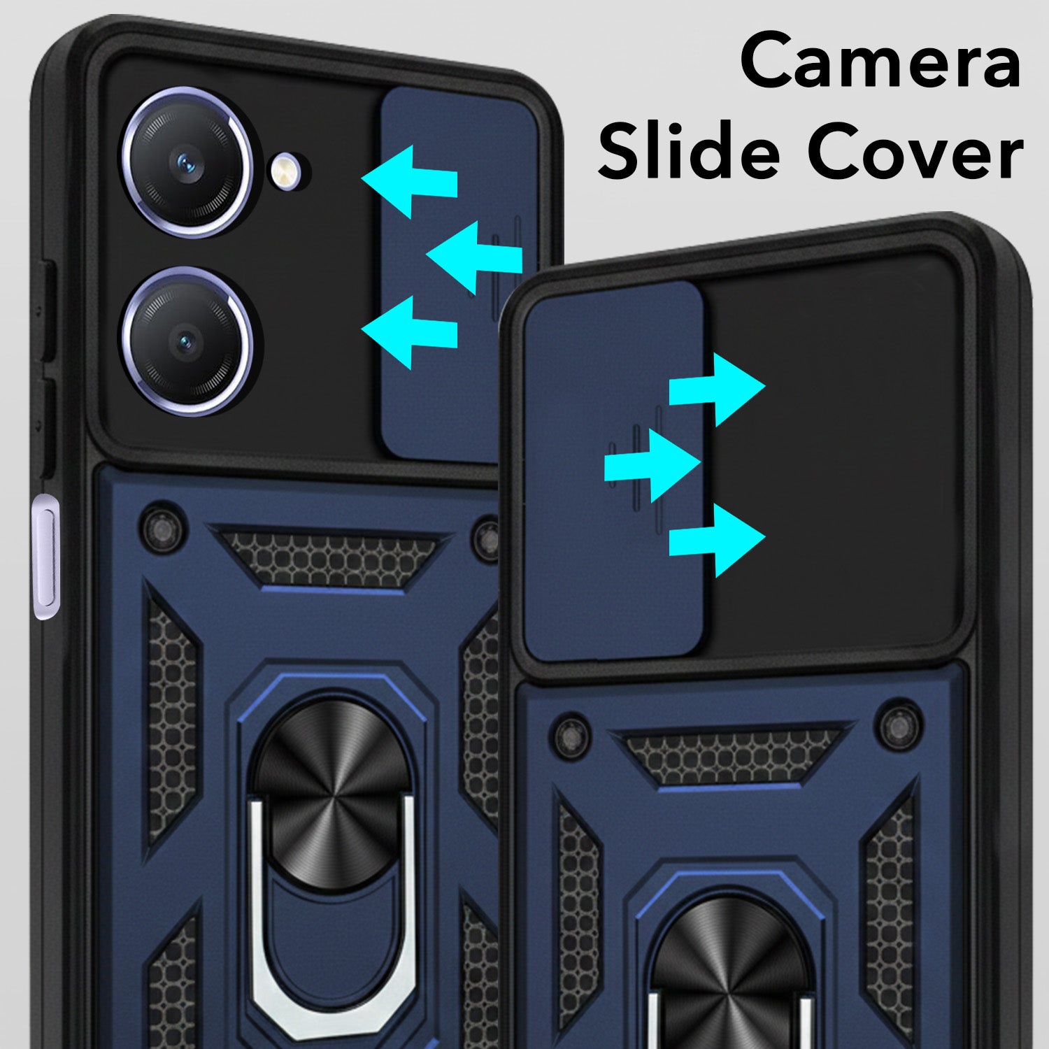 For Vivo T3 Lite 5G | Vivo Y28s 5G Back Cover Case (Hybrid Dual Armor Polycarbonate)