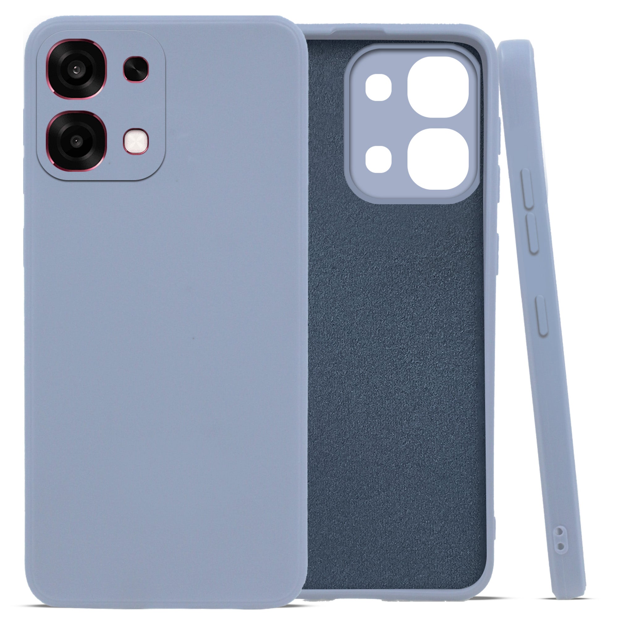 For Oppo F31 5G Back Cover Case (Matte Finish Silicone with Inside Fiber cloth)