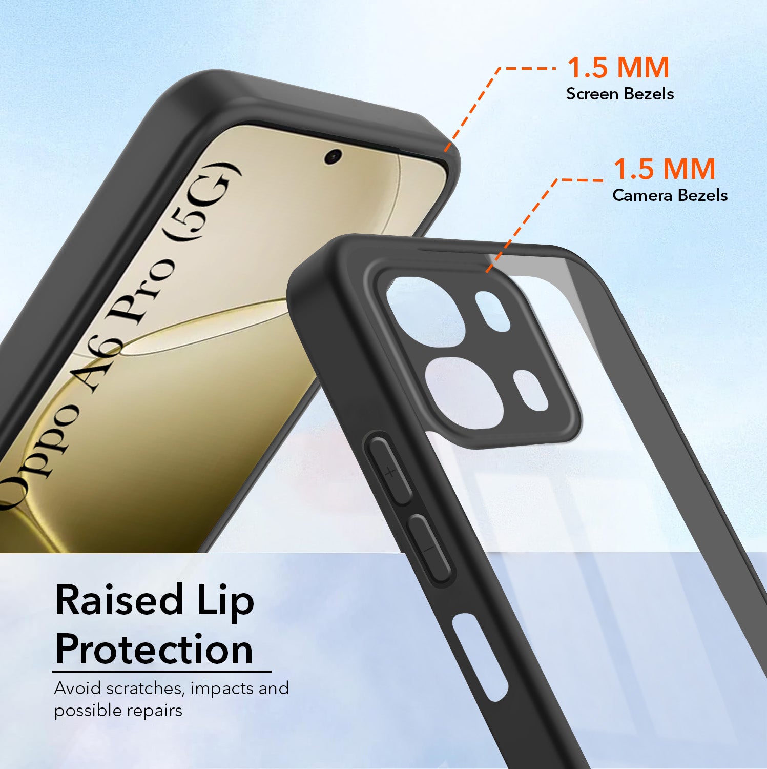 For Oppo A6 Pro Back Cover Case Ultra-Hybrid (Lifetime Anti Yellow | Anti Scratch | Crystal Clear Shockproof)
