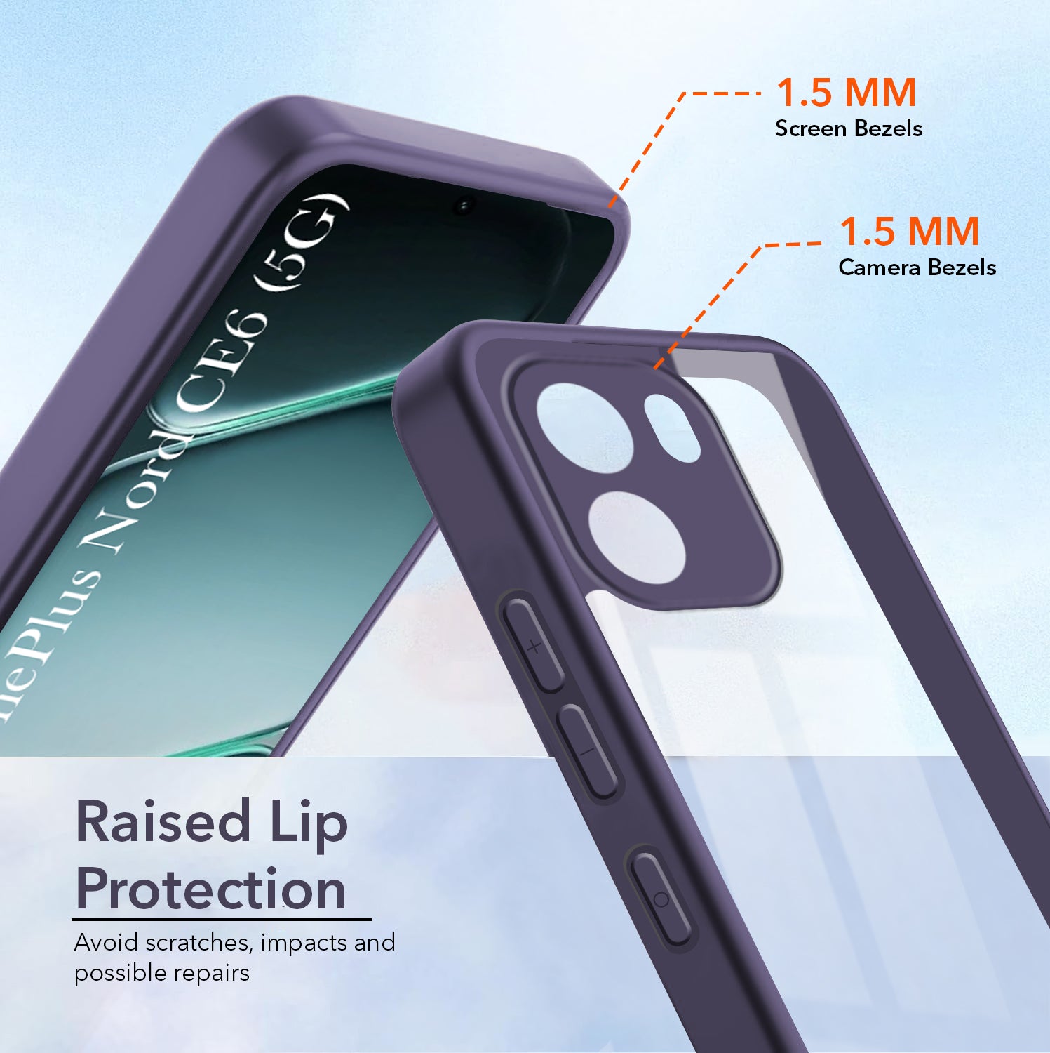 For Oneplus Nord CE 6 Back Cover Case Ultra-Hybrid (Lifetime Anti Yellow | Anti Scratch | Crystal Clear Shockproof)