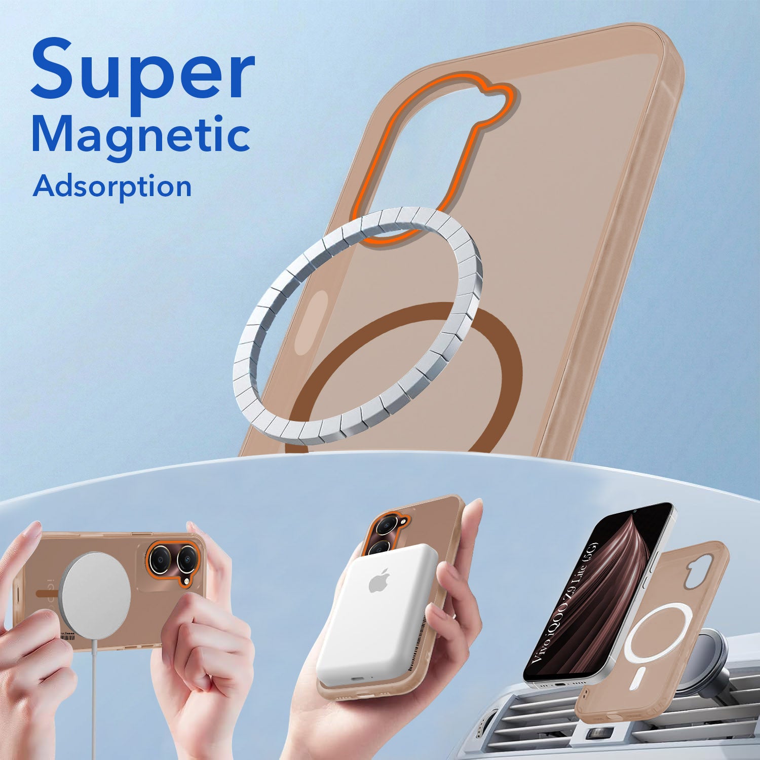 For Vivo iQOO Z9 Lite Back Cover Case (Soft Touch | Camera Bump Protection | MagSafe Compatible | Matte Finish)