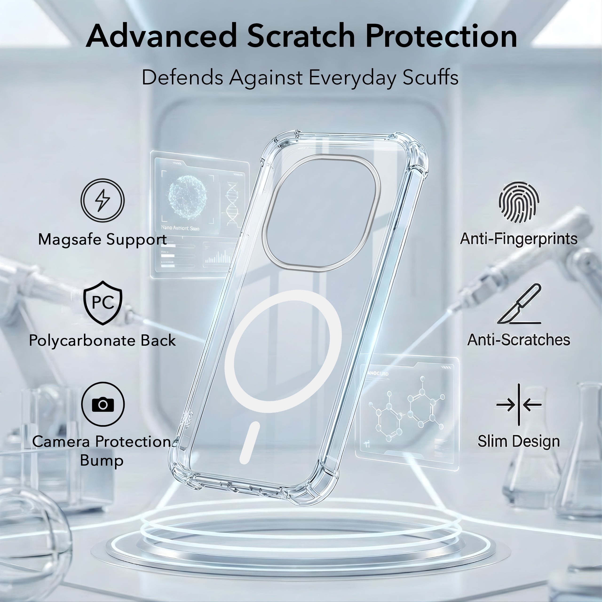 For Xiaomi Redmi Note 15 Pro Plus 5G Back Cover Shockproof Crystal-Clear (Magsafe Wireless Support | Drop & Camera Protection | Hard Polycarbonate)
