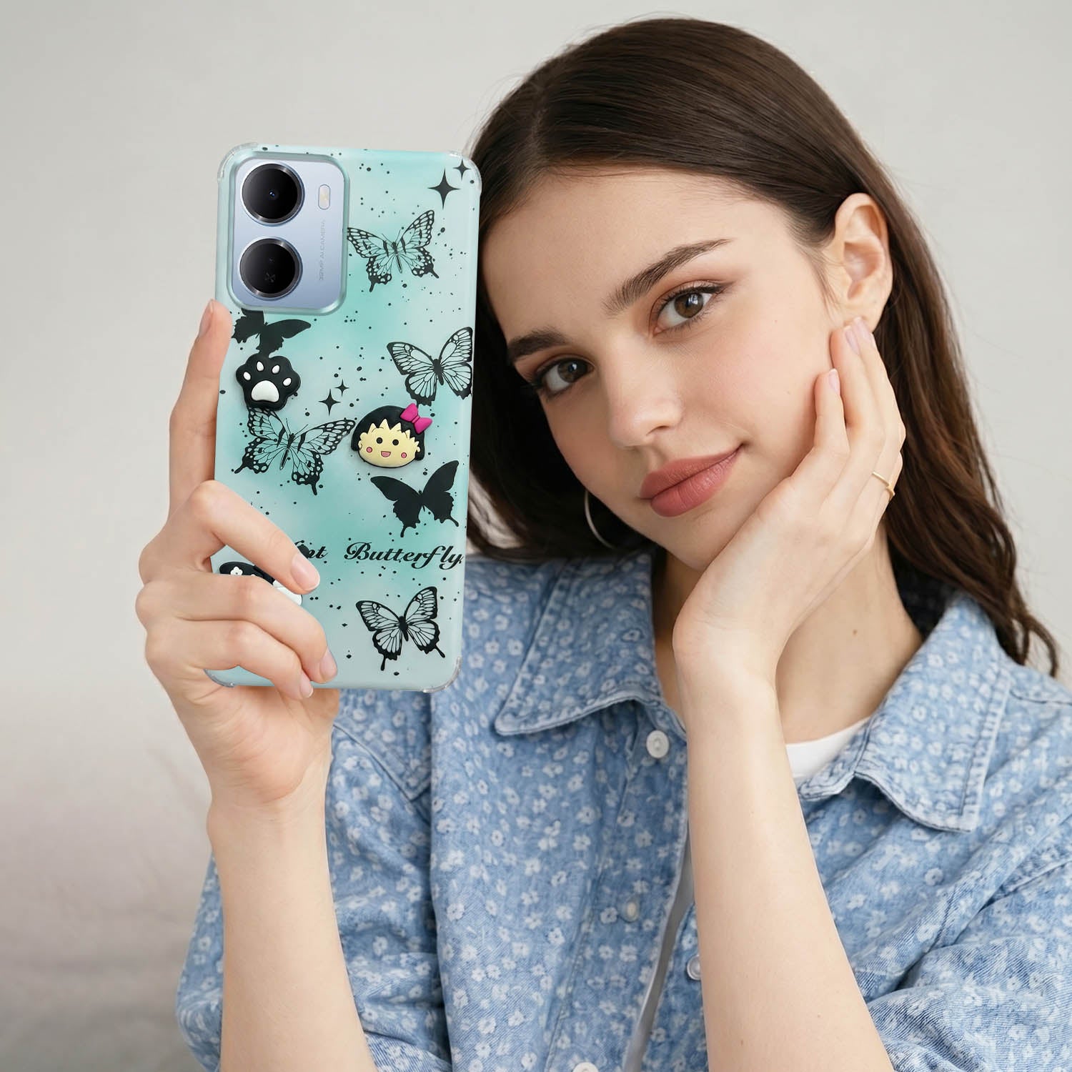 For Redmi 15A 5G Back Cover Case (3D Cute Cartoons | Hard Back Side Soft | Matte Premium Finish | HD Printing)