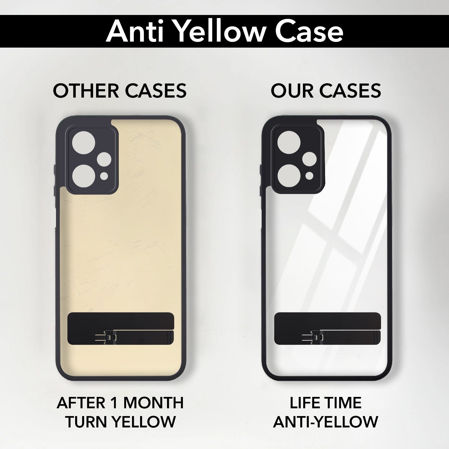 For OnePlus Nord CE 2 Lite 5G Back Cover Case (Built-in Stand | Lifetime Anti Yellow | Kickstand Shockproof | Camera Protection | MagSafe Compatible)