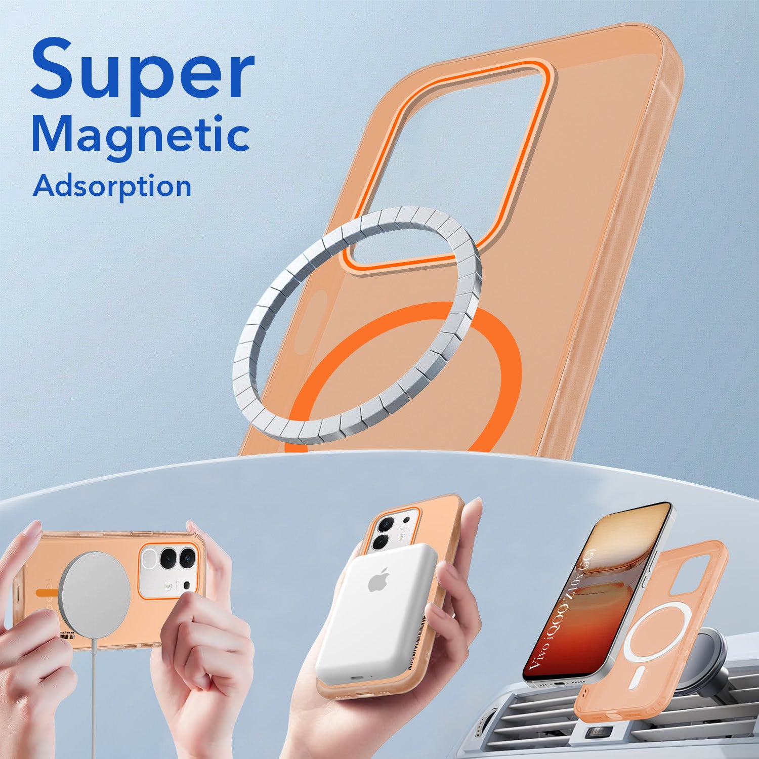 For Vivo iQOO Z10x Back Cover Case (Soft Touch | Camera Bump Protection | MagSafe Compatible | Matte Finish)