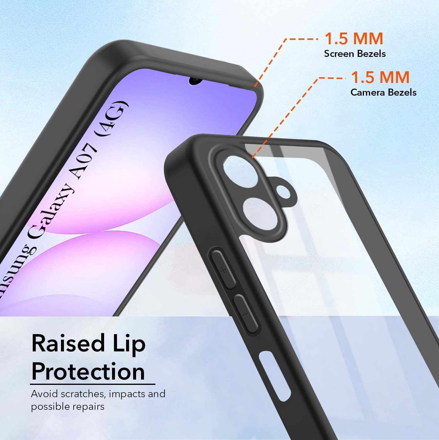 For Samsung Galaxy A07 4G Back Cover Case Ultra-Hybrid (Lifetime Anti Yellow | Anti Scratch | Crystal Clear Shockproof)
