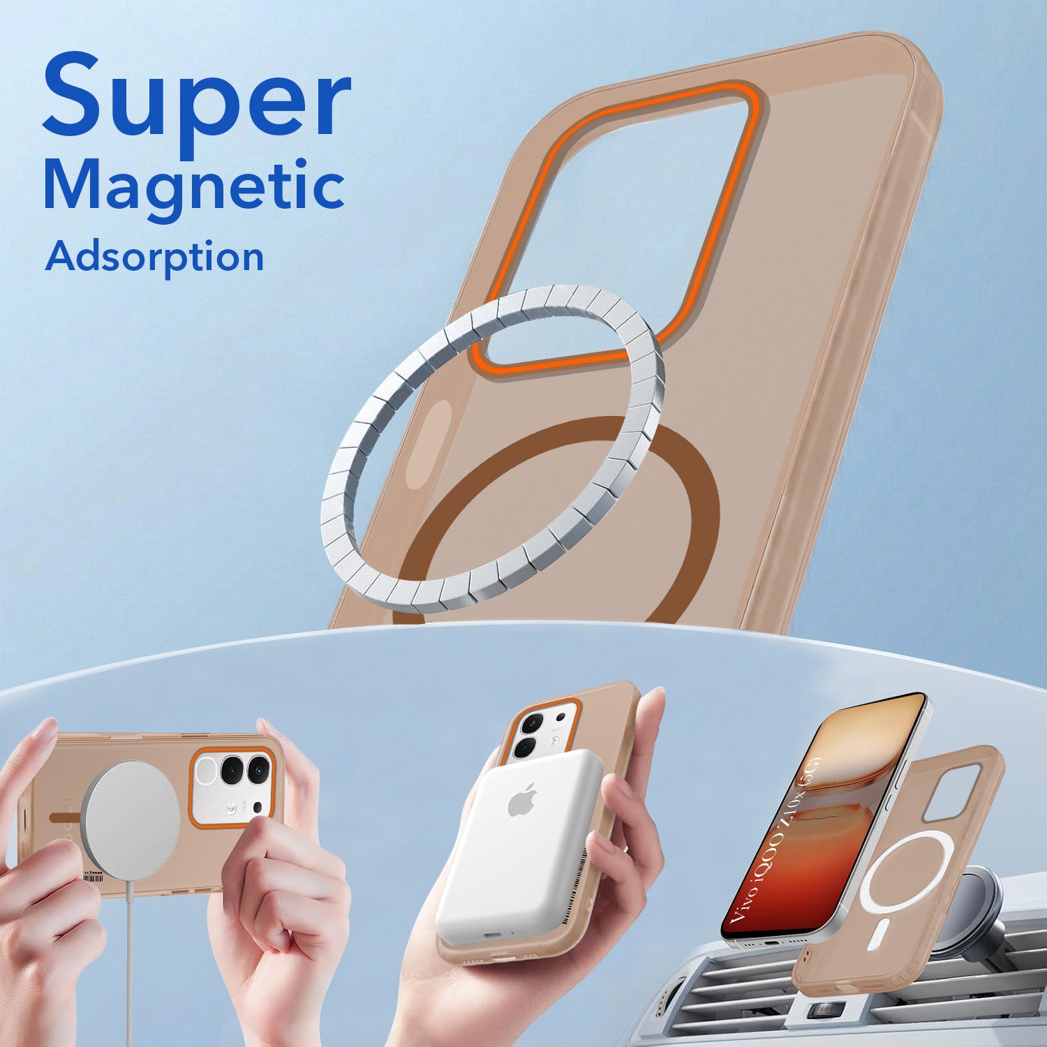 For Vivo iQOO Z10x Back Cover Case (Soft Touch | Camera Bump Protection | MagSafe Compatible | Matte Finish)