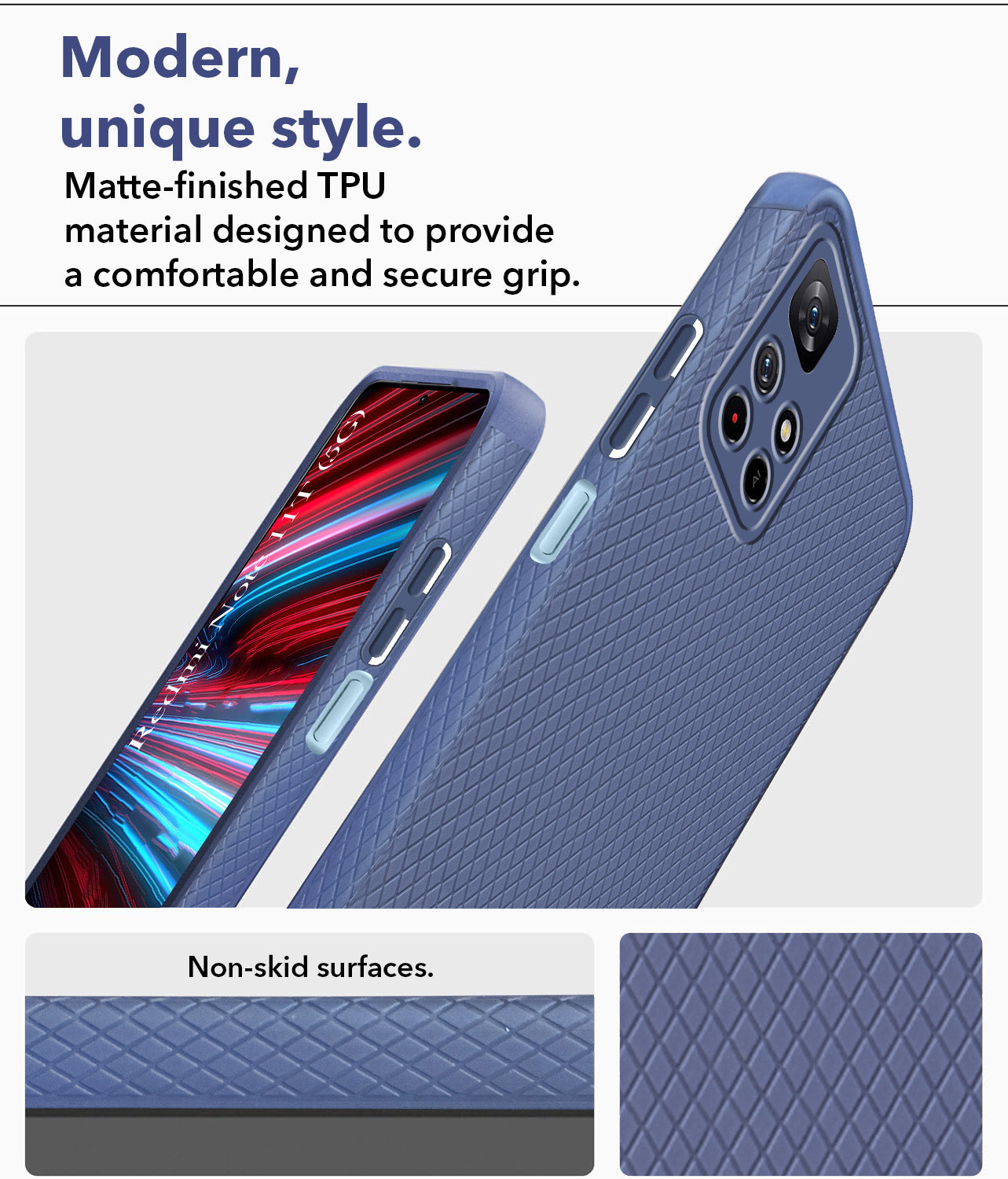 For Xiaomi Mi Redmi Note 10T 5G | Note 10 5G Back Cover Case Liquid Silicone (Camera Protection | Side Grip Texture | Soft and Flexible)