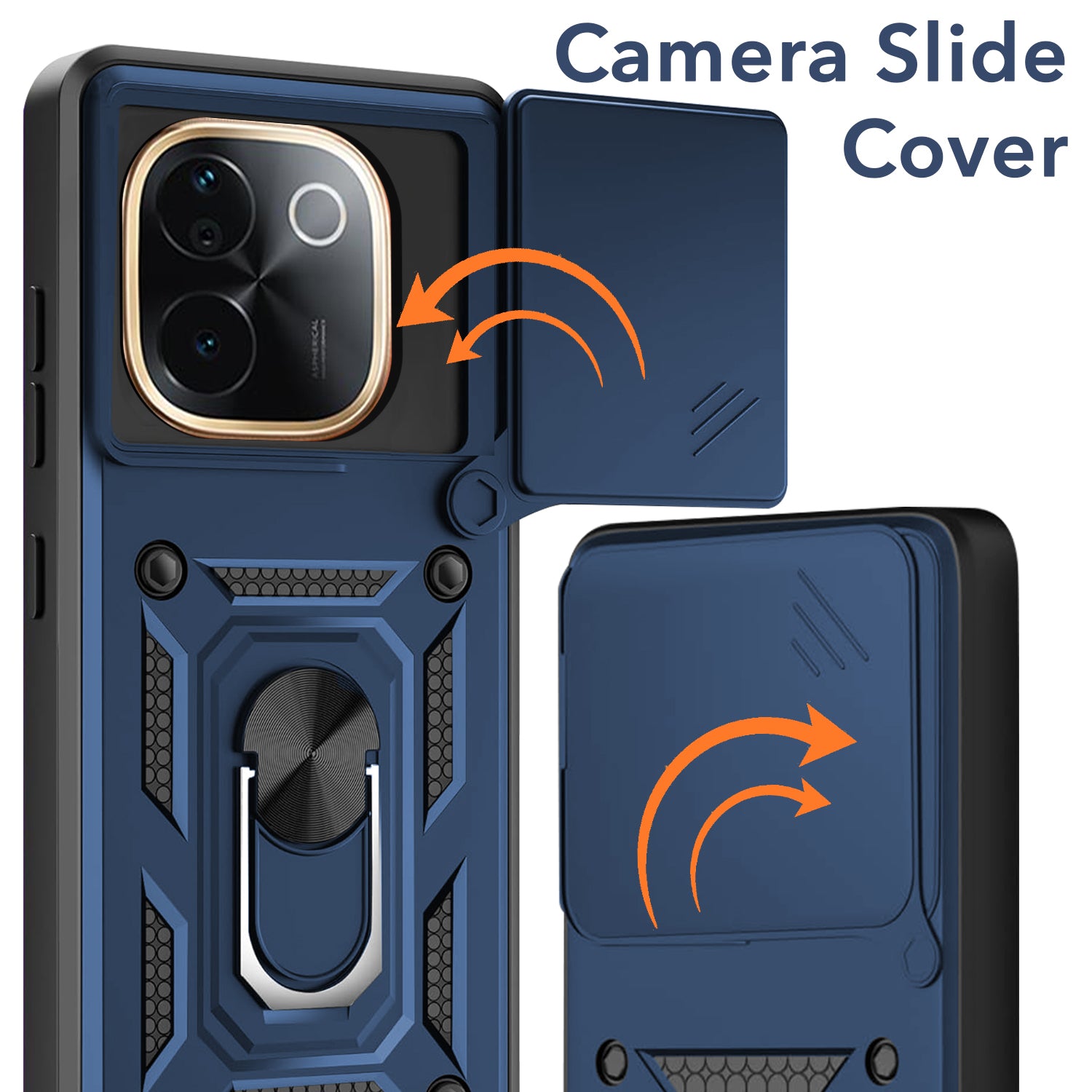 For vivo iQOO Z9s Pro Back Cover Case (Hybrid Dual Armor Polycarbonate)