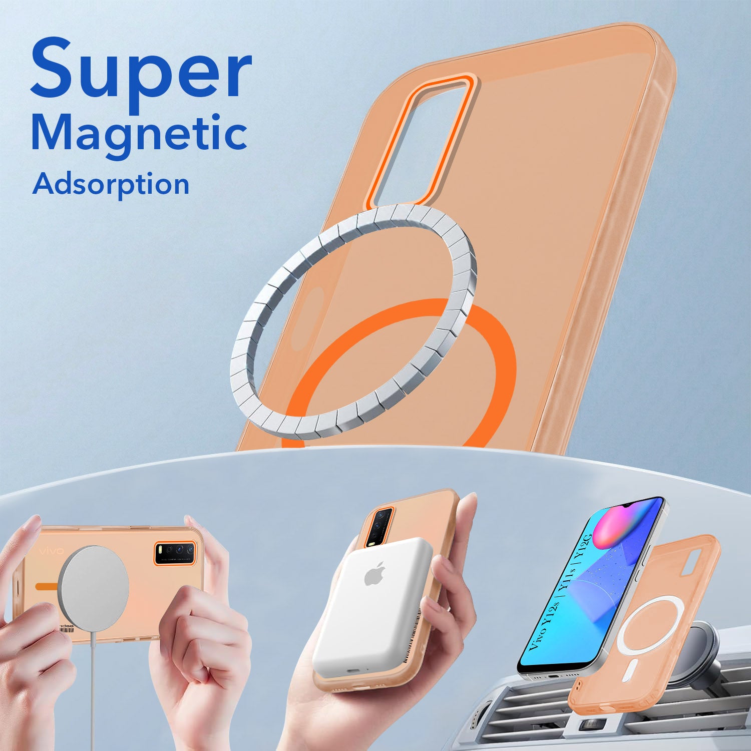 For Vivo Y12s | Y11s | Y12G Back Cover Case (Soft Touch | Camera Bump Protection | MagSafe Compatible | Matte Finish)