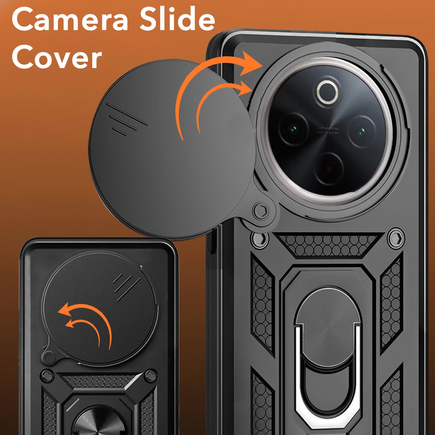 For Vivo T4 Back Cover Case (Hybrid Dual Armor Polycarbonate)