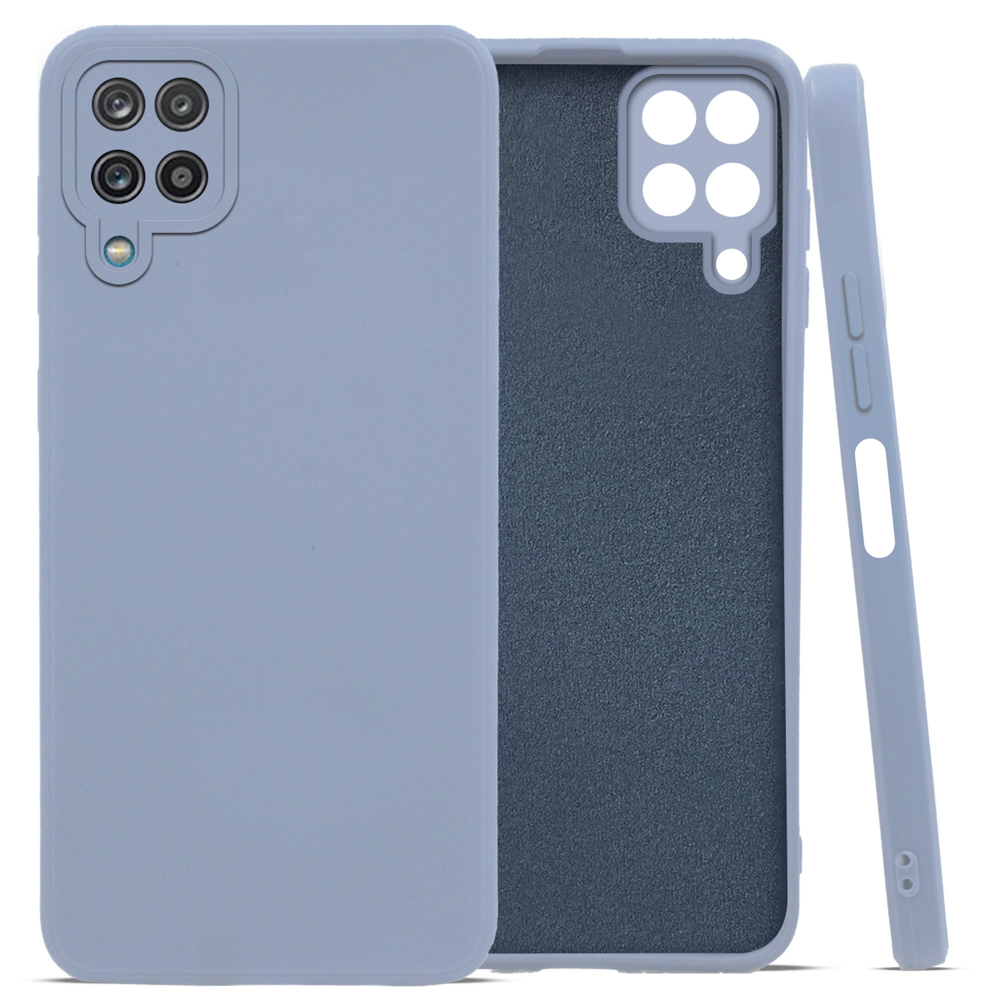 For Samsung Galaxy A12 Back Cover Case (Inside Fiber Cloth | Smooth Matte Finish | Elegant Professional Look)