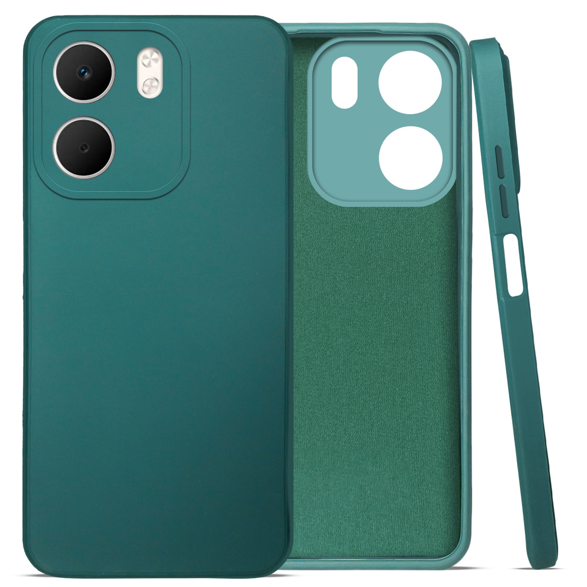 For Oppo A5X Back Cover Case (Matte Finish Silicone with Inside Fiber cloth) (Matte Finish Silicone with Inside Fiber cloth)