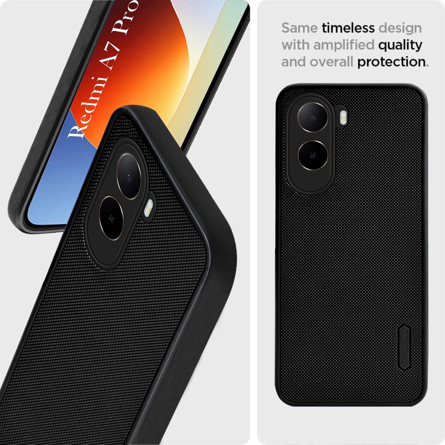 For Redmi A7 Pro 5G Back Cover Case Rubberised (Textured Grip Design| Micro-Fiber Cloth Inside | Slim and Light Weight | Soft Touch and Feel)