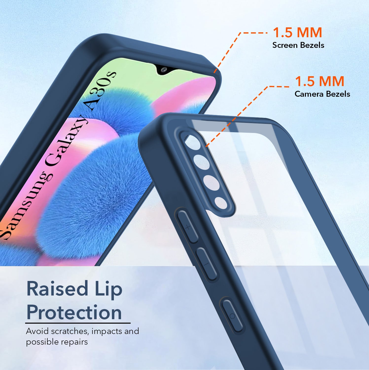 For Samsung Galaxy A30s Back Cover Case Ultra-Hybrid (Lifetime Anti Yellow | Anti Scratch | Crystal Clear Shockproof)