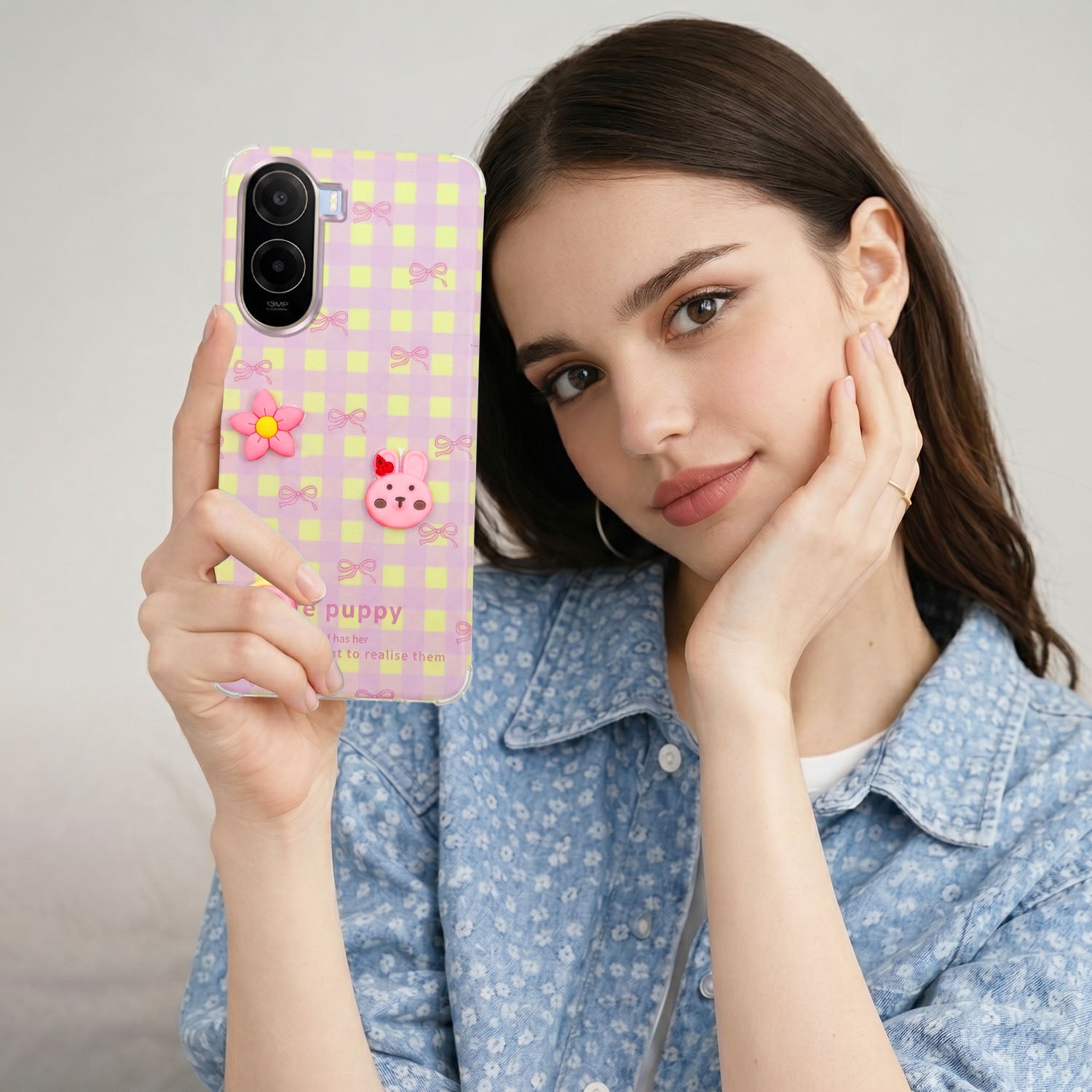For Poco C85x 5G Back Cover Case (3D Cute Cartoons | Hard Back Side Soft | Matte Premium Finish | HD Printing)