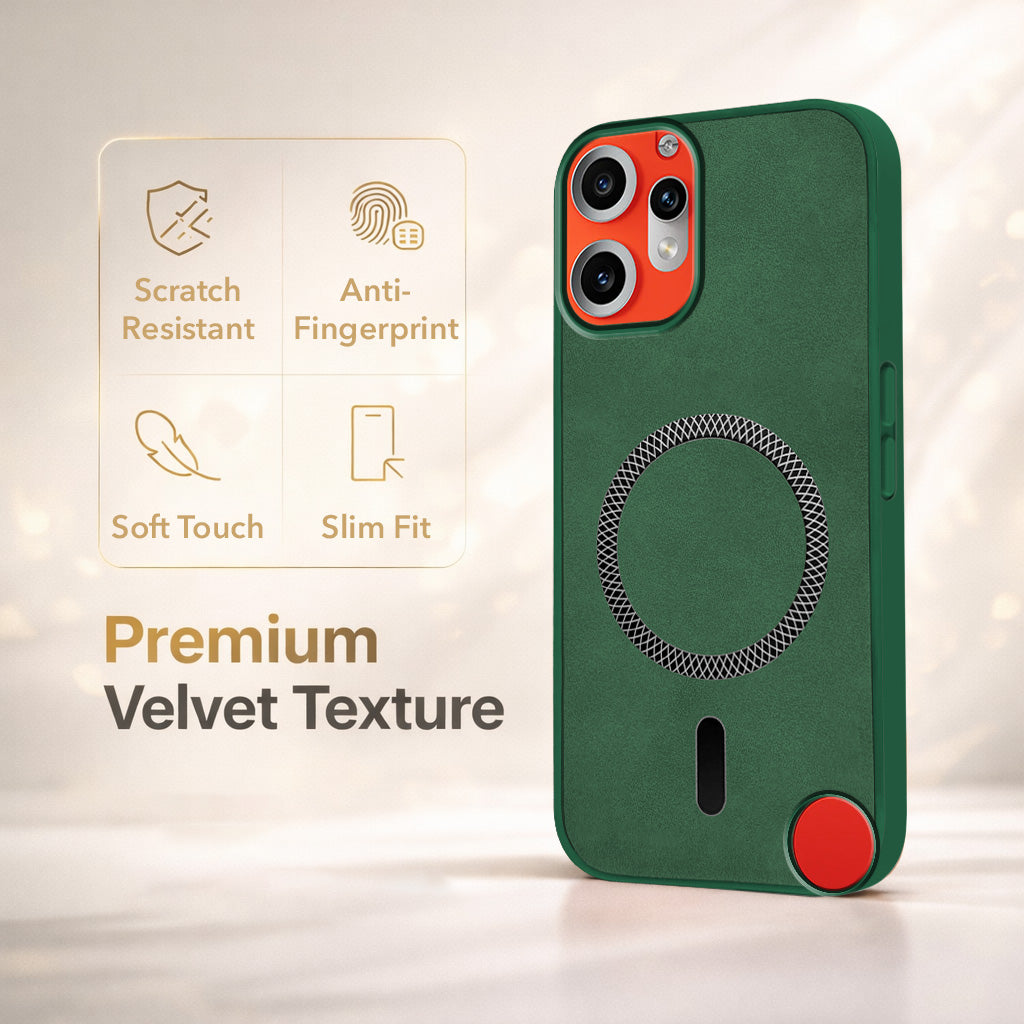 For Nothing CMF Phone 2 Pro Back Cover Case Leather Finish (MagSafe Compatible Wireless Charging | Soft Touch | Camera Bump Protection)
