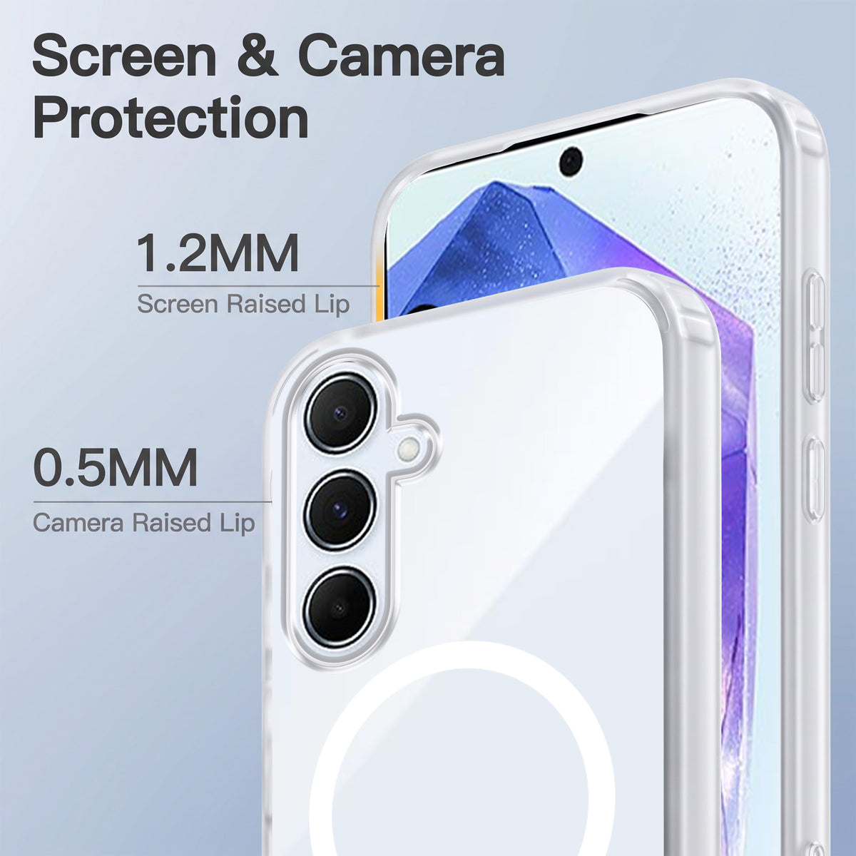For Samsung Galaxy A55 5G Matte Finish Back Case Cover (MagSafe Compatible | Translucent Soft Touch | Slim and Unbreakable)