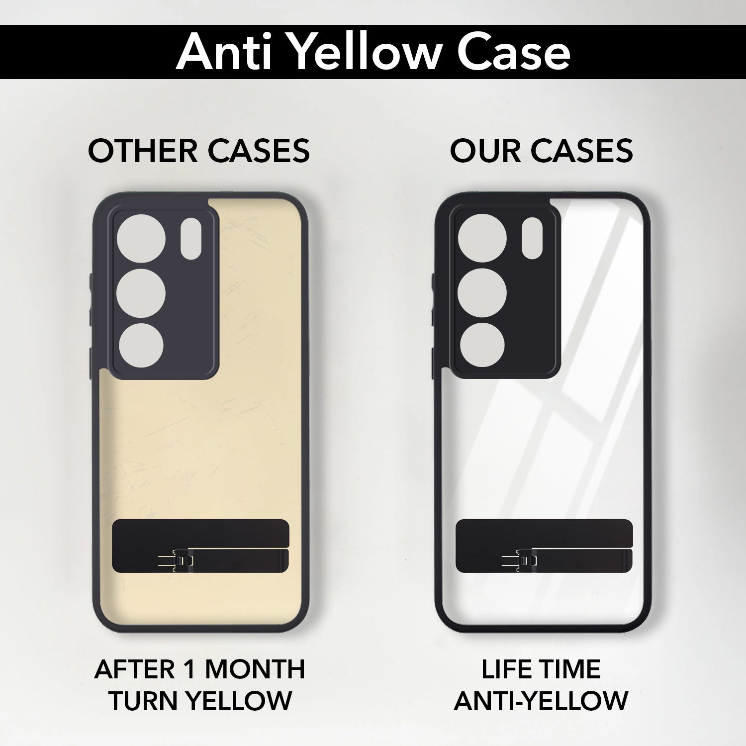 For Vivo V29 | Vivo V29 Pro 5G Back Cover Case (Built-in Stand | Lifetime Anti Yellow | Kickstand Shockproof | Camera Protection | MagSafe Compatible)