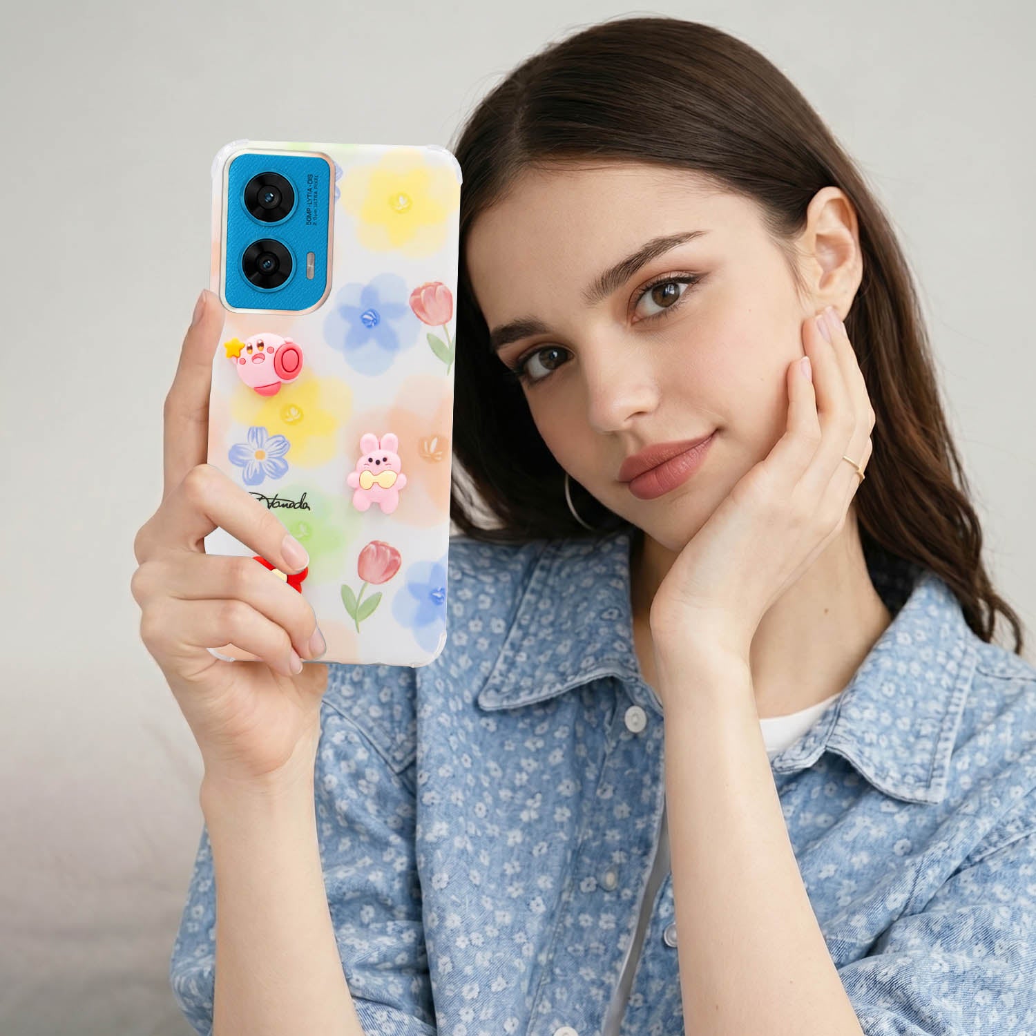 For Motorola Moto G96 Back Cover Case (3D Cute Cartoons | Hard Back Side Soft | Matte Premium Finish | HD Printing)