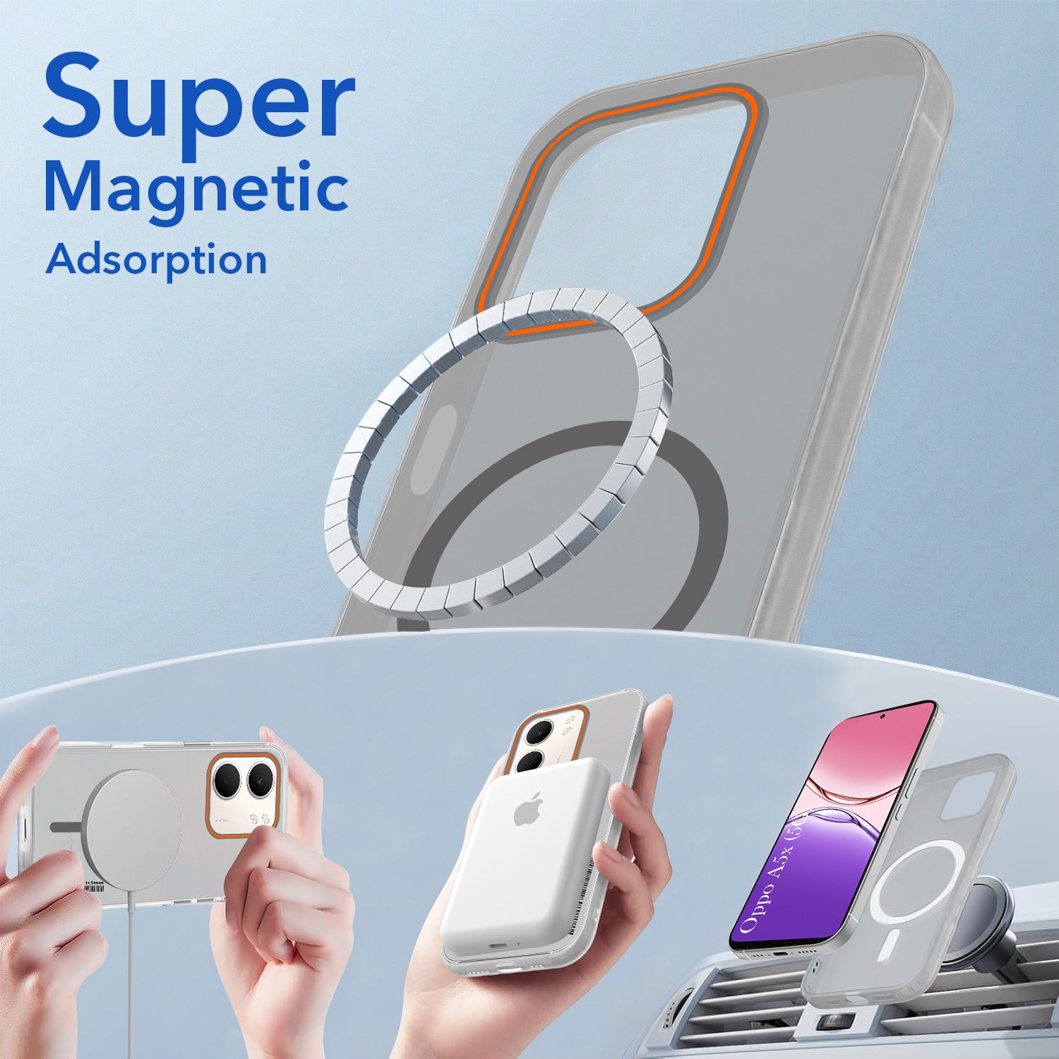 For Oppo A5X Back Cover Case (Soft Touch | Camera Bump Protection | MagSafe Compatible | Matte Finish)