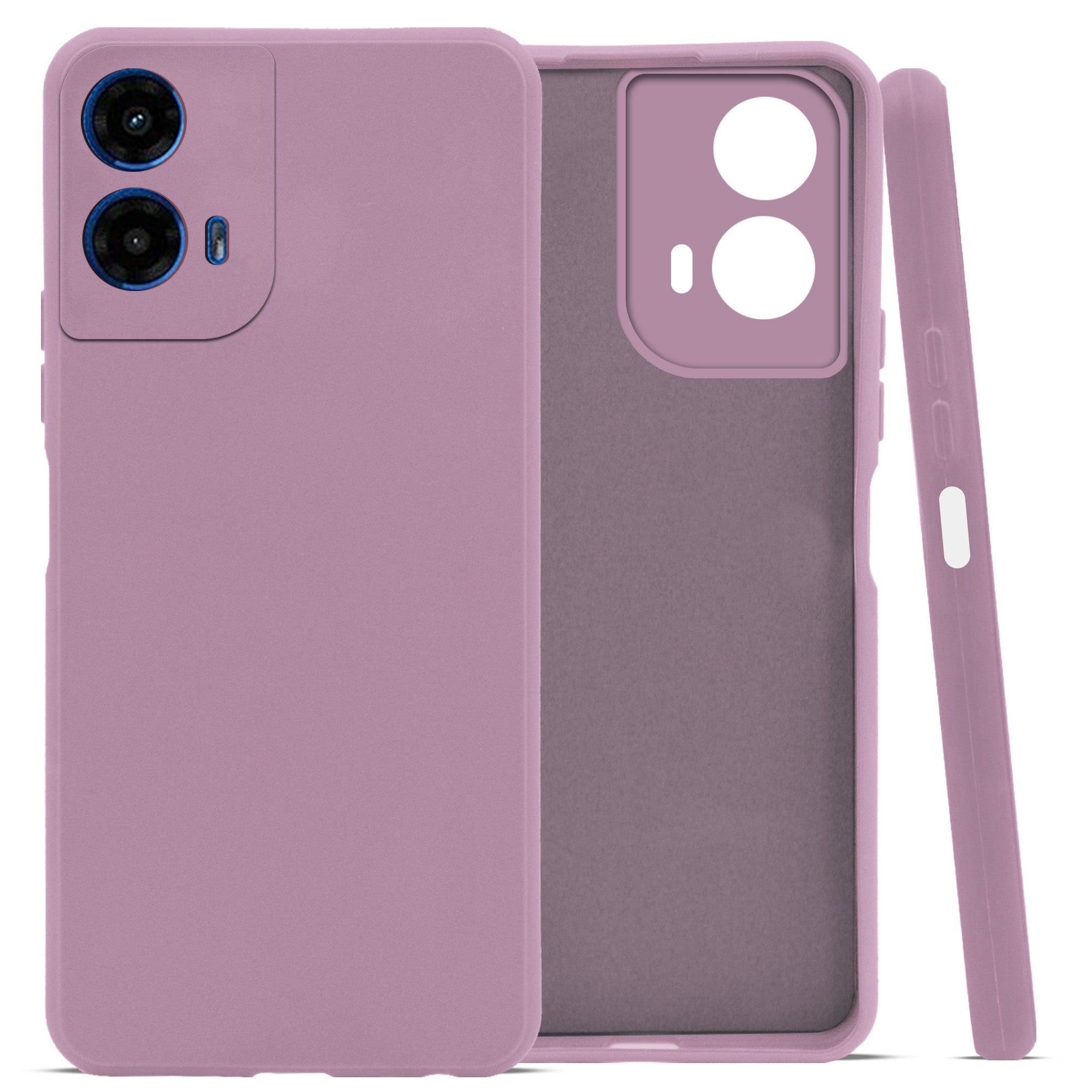 For Motorola Moto G45 Back Cover Case (Matte Finish Silicone with Inside Fiber cloth)