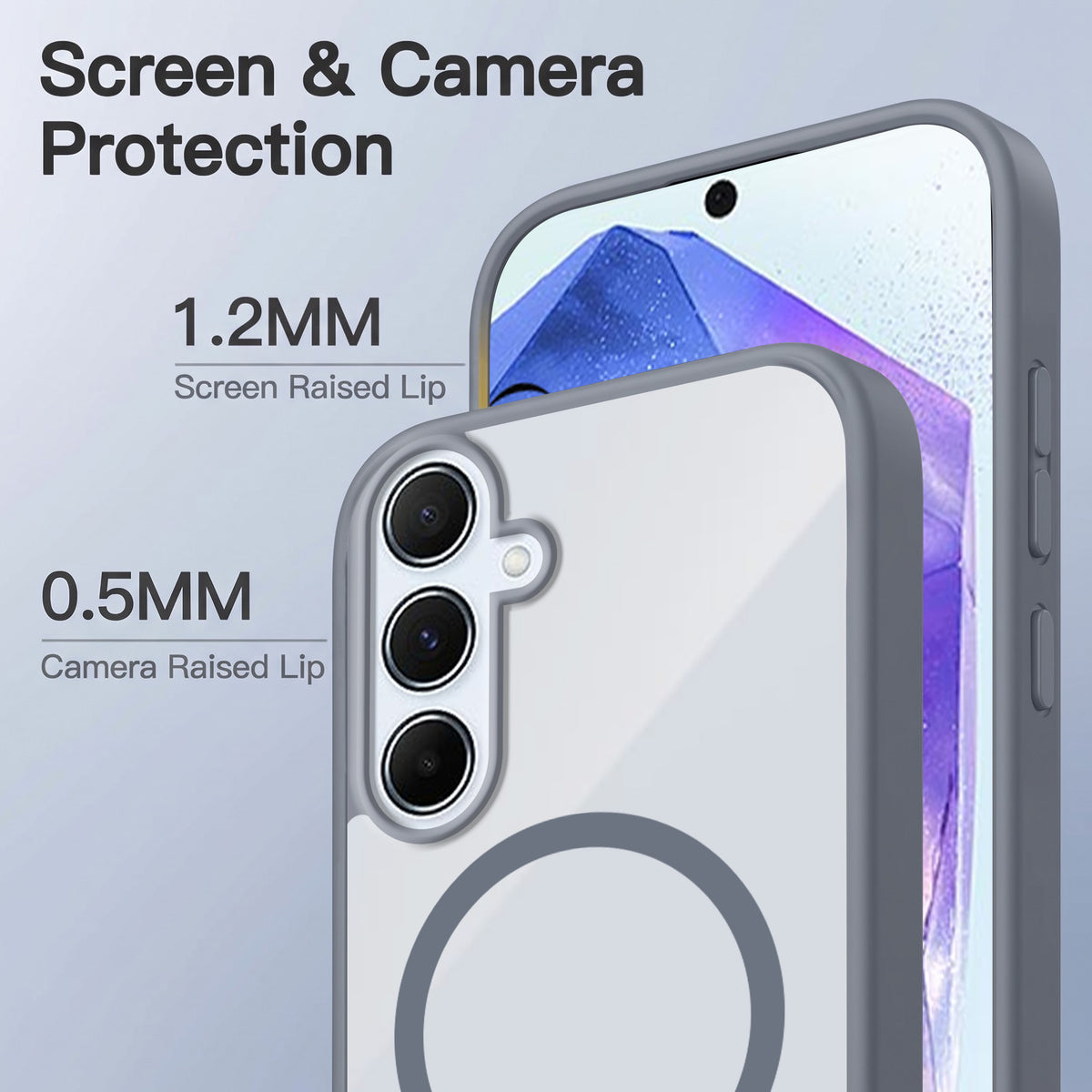For Samsung Galaxy A55 5G Matte Finish Back Case Cover (MagSafe Compatible | Translucent Soft Touch | Slim and Unbreakable)